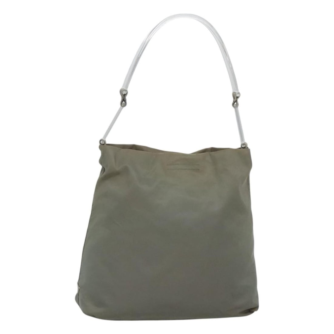 PRADA Gray Clear Nylon Shoulder Bag Made in Italy (1 of 18)