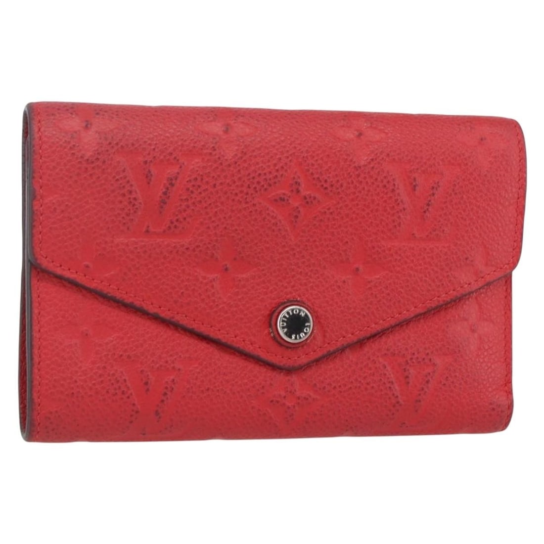 LOUIS VUITTON Empreinte Compact Wallet M60735 Red Leather Auth (1 of 18)
