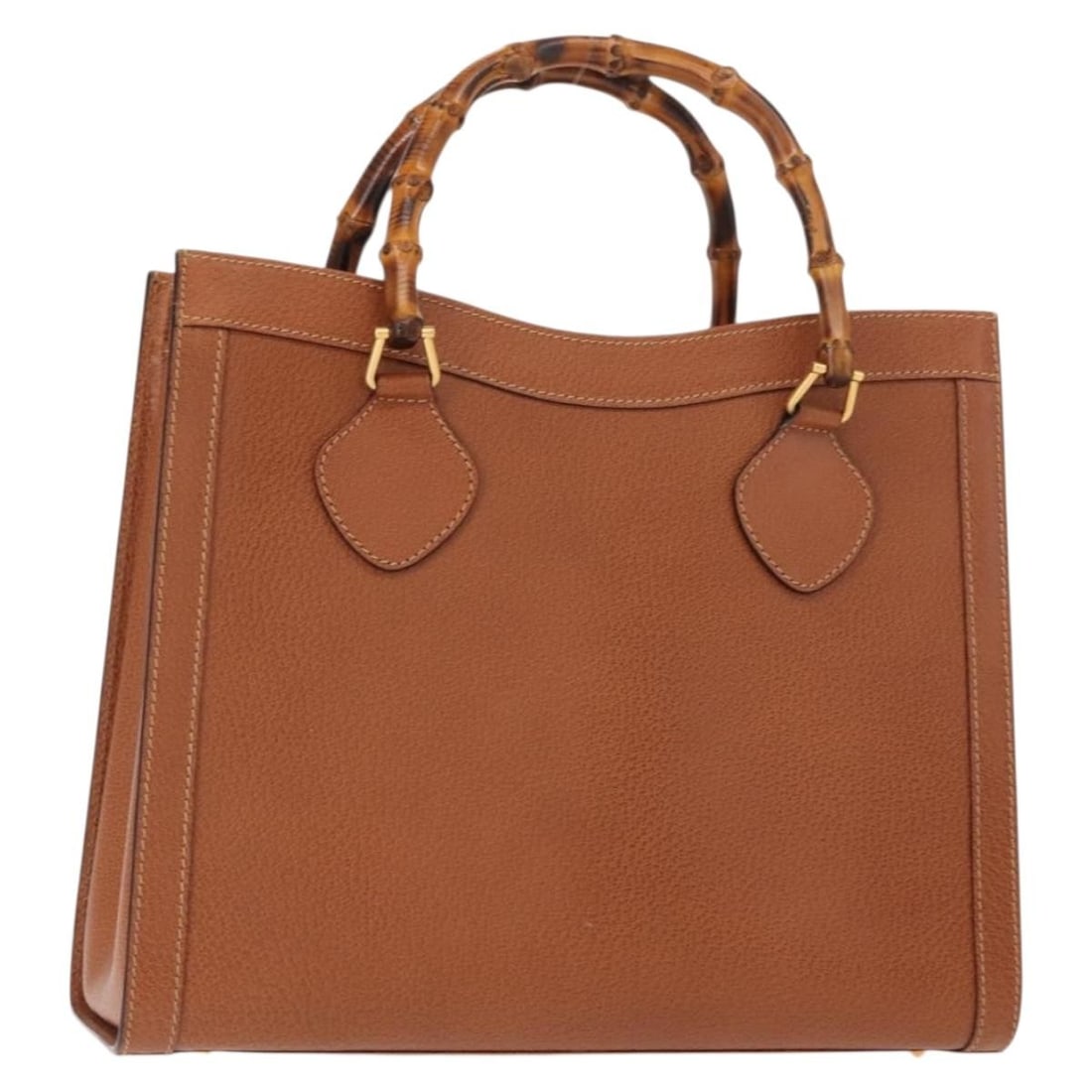 GUCCI Bamboo Hand Bag Leather Brown Gold 002 2853 0260 0 Authentic (1 of 18)