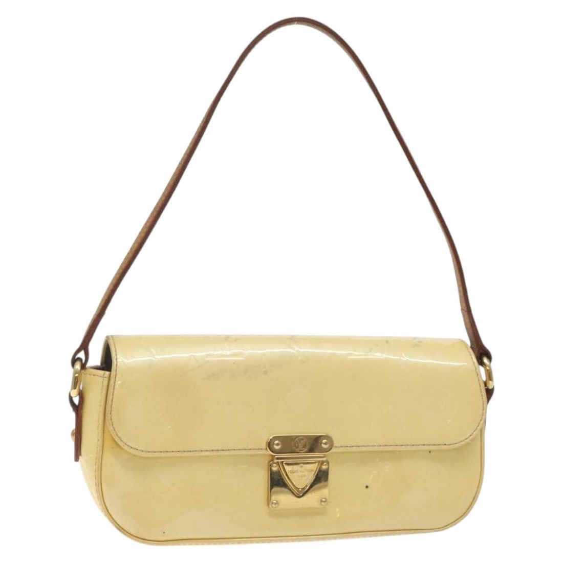 LOUIS VUITTON Monogram Vernis Malibu Street Bag M91507 Perle Patent Leather (1 of 18)