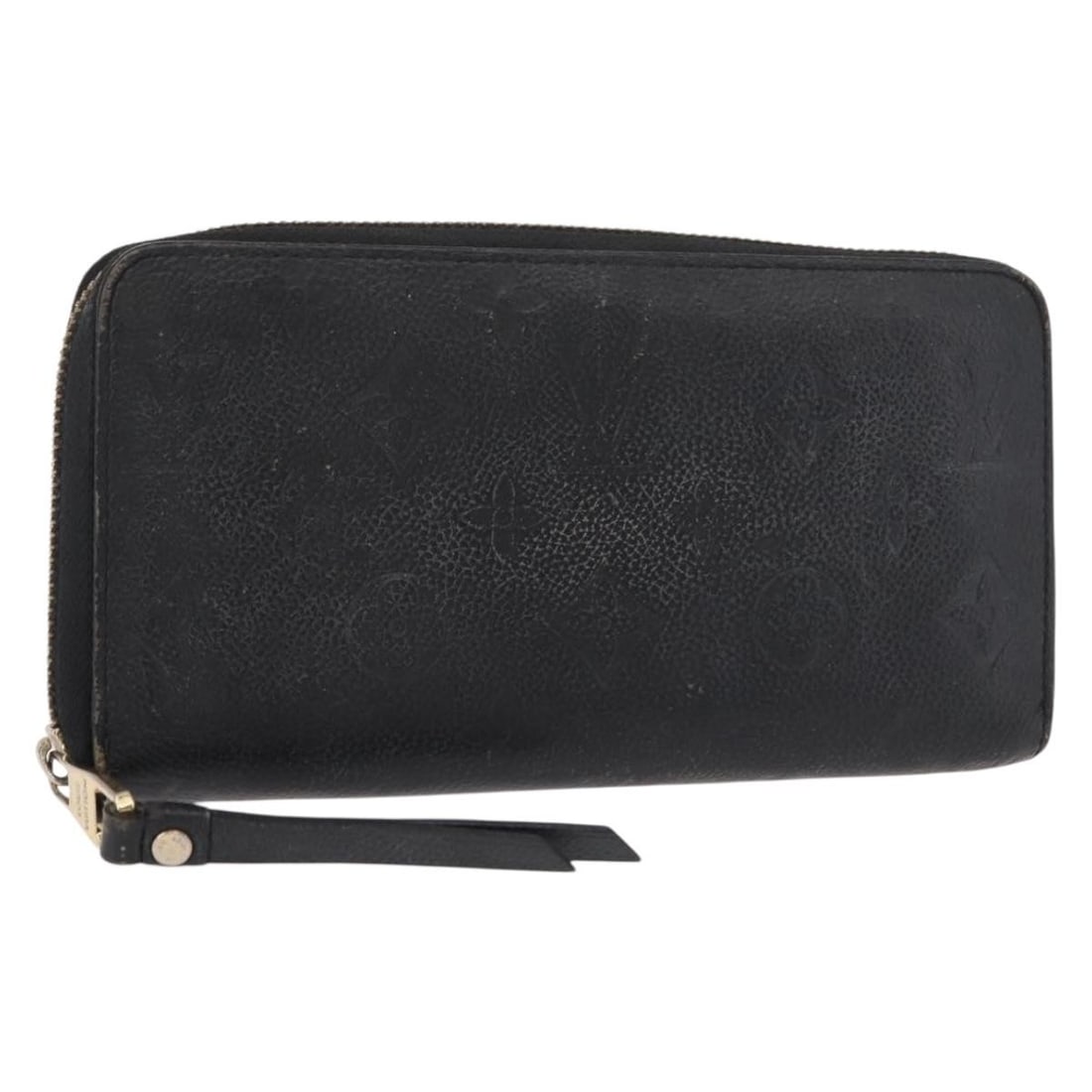 LOUIS VUITTON Monogram Empreinte Zippy Wallet Black M61864 Auth (1 of 18)