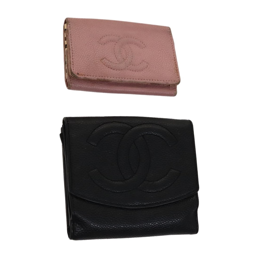 CHANEL Black Pink Caviar Skin Key Case Wallet Authenticated (1 of 17)