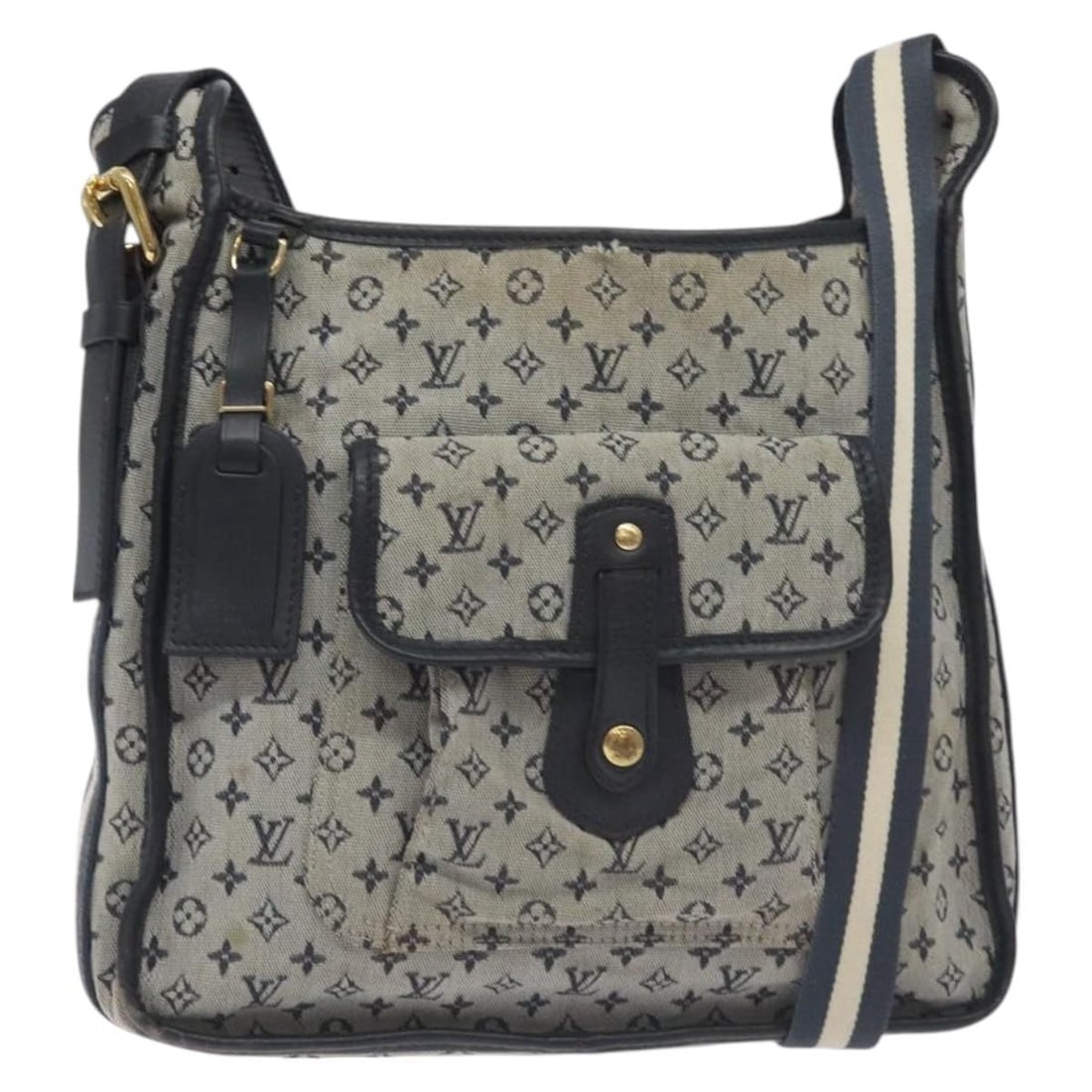 LOUIS VUITTON Monogram Mini Buzas Marie Kate Bag Blue M92320 Shoulder Bag Auth (1 of 18)