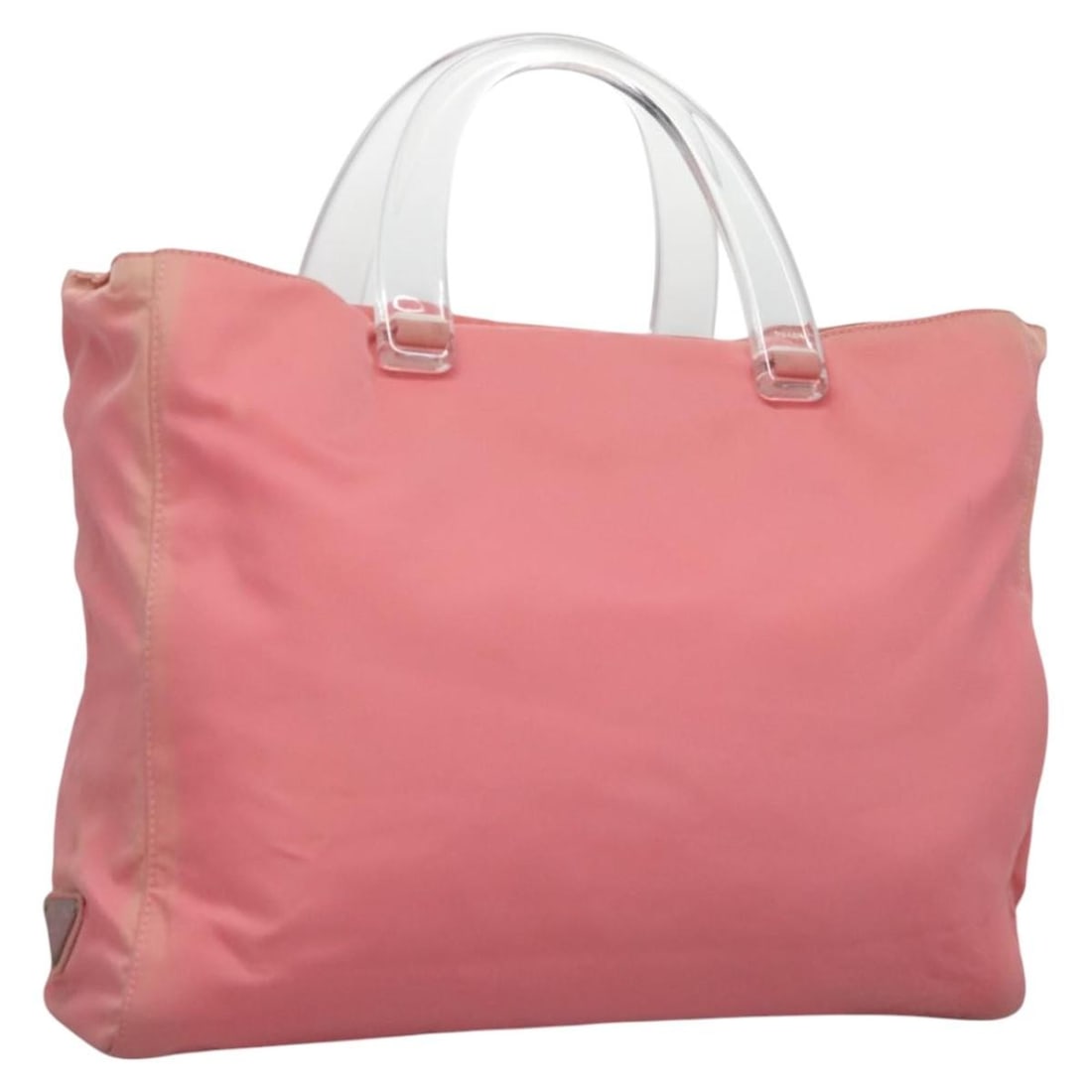 PRADA Pink Clear Nylon Hand Bag Made in Italy Authentic (1 of 18)