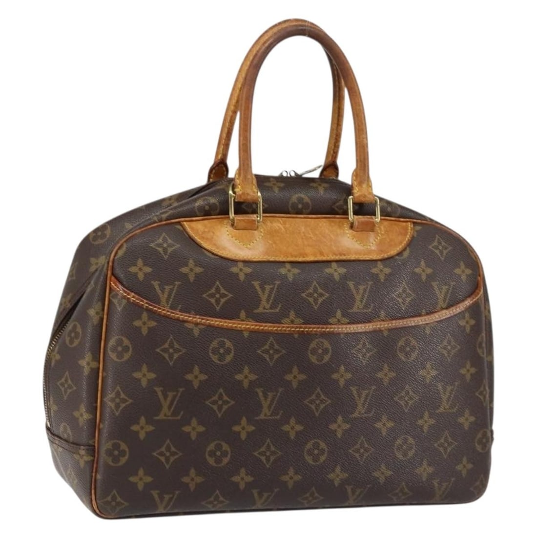 LOUIS VUITTON Monogram Deauville Hand Bag M47270 Auth France (1 of 18)