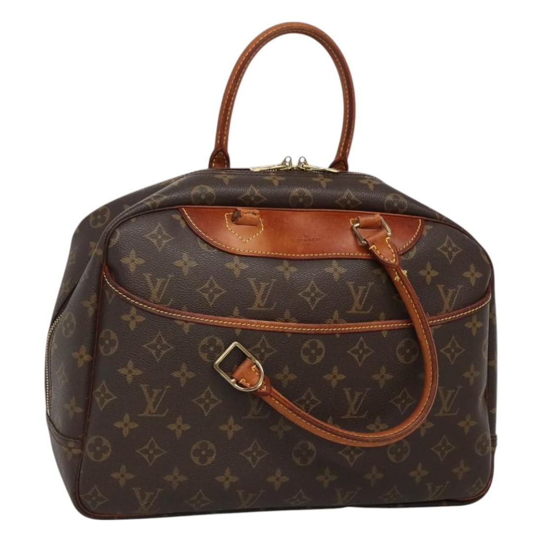 LOUIS VUITTON Monogram Deauville Hand Bag M47270 Auth France (1 of 18)
