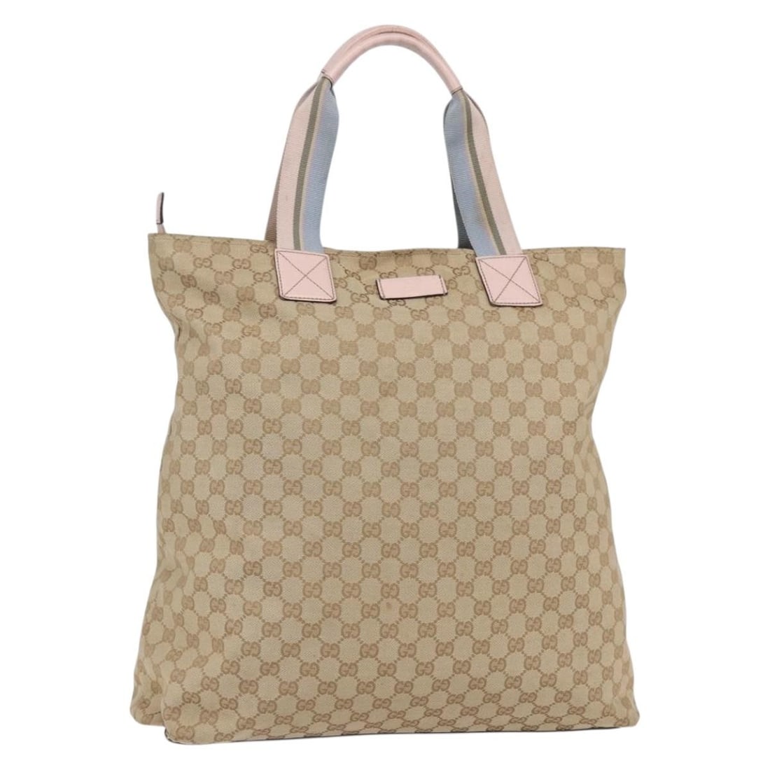 GUCCI GG Canvas Sherry Line Tote Bag Beige Gold 131233 Authentic (1 of 18)
