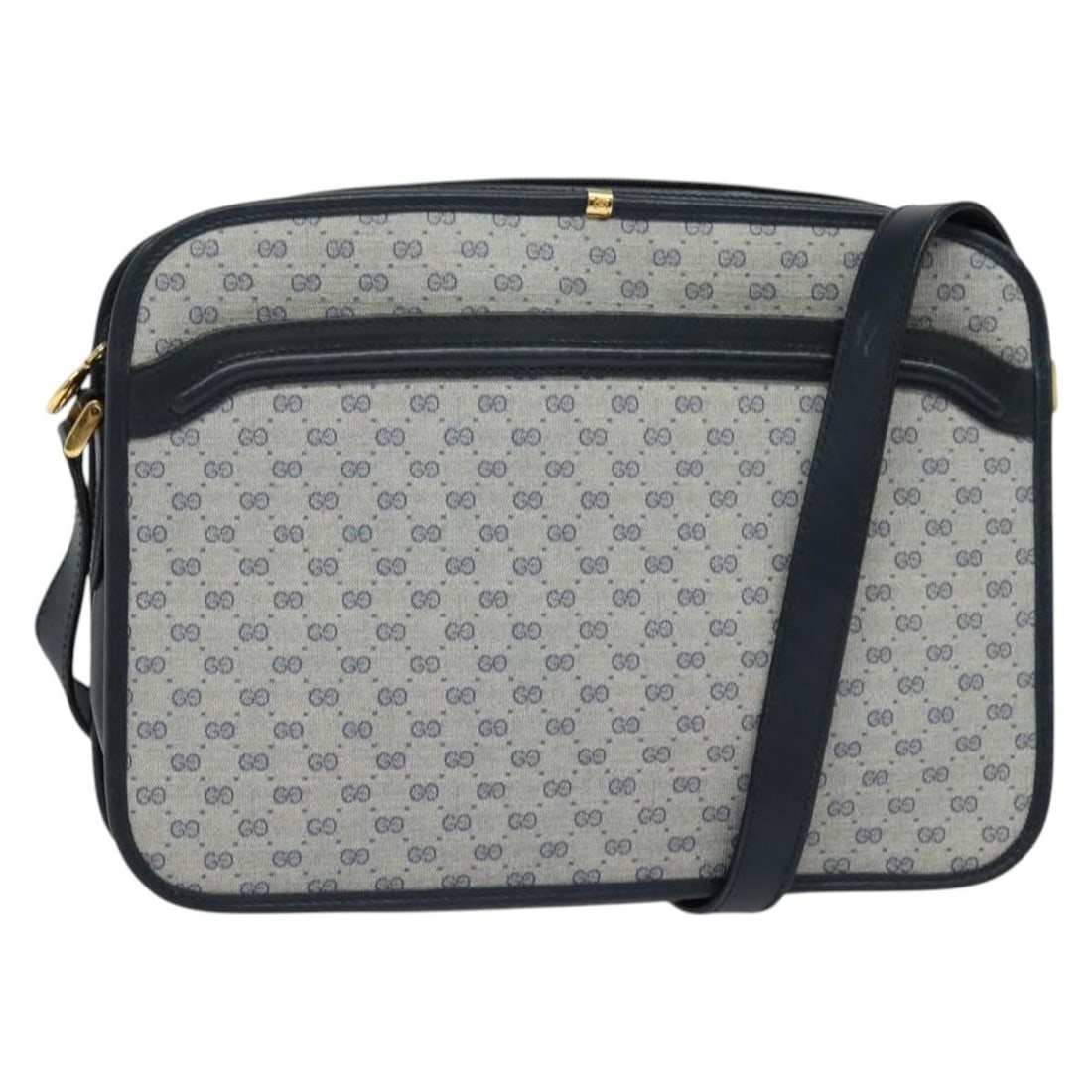 GUCCI Micro GG Supreme Shoulder Bag PVC Navy Gold 001 256 1308 Authentic: GUCCI Micro GG Supreme Shoulder Bag PVC Navy Gold 001 256 1308 Authentic This GUCCI Micro GG Supreme Shoulder Bag combines elegance with functionality. Crafted in Italy from durable PVC leather, this