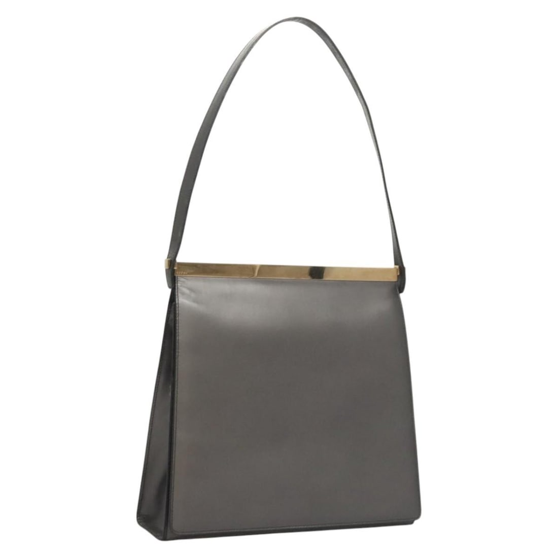 GUCCI Brown Gold Leather Shoulder Bag Made in Italy Auth 118429 (1 of 18)