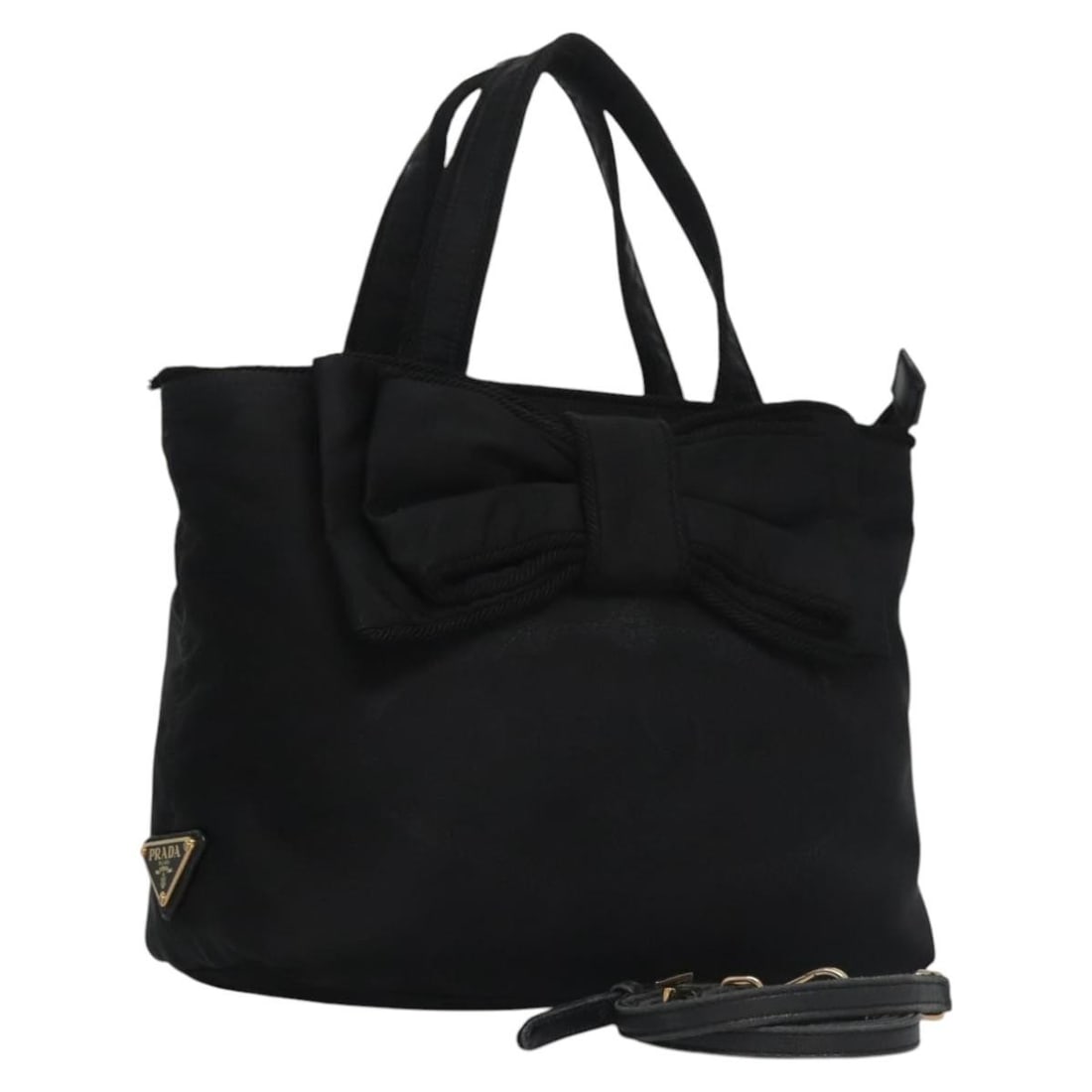 PRADA Black Nylon 2-Way Hand Bag Made in Italy (1 of 18)