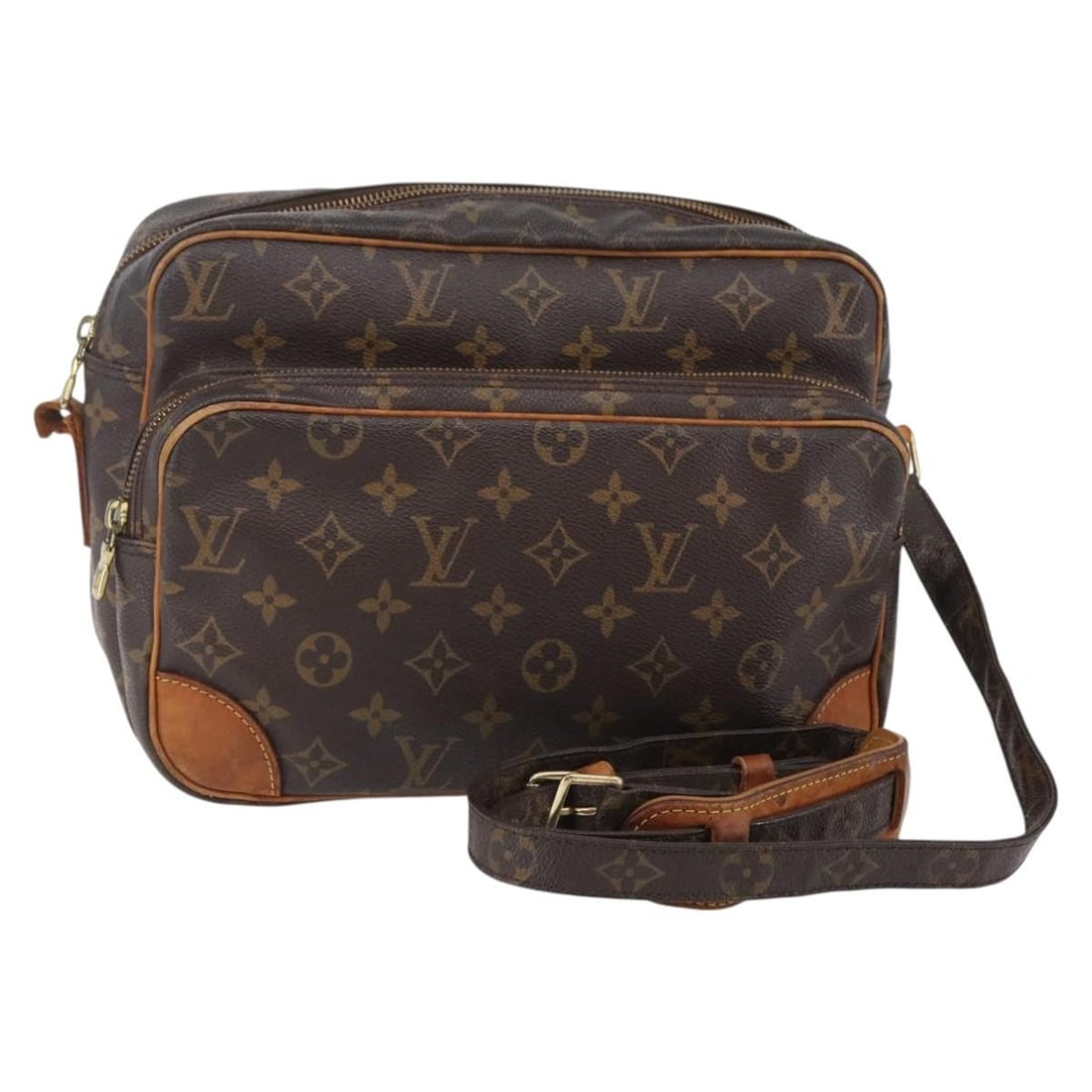 LOUIS VUITTON Monogram Nile Shoulder Bag M45244 Authentic France: LOUIS VUITTON Monogram Nile Shoulder Bag M45244 Authentic France This authentic LOUIS VUITTON Monogram Nile Shoulder Bag (Model M45244) is a stylish and functional accessory crafted from high-quality