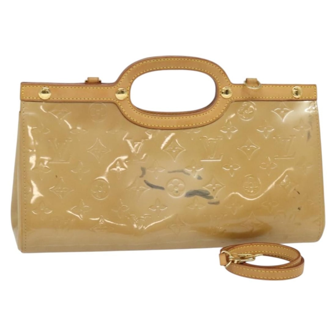 LOUIS VUITTON Monogram Vernis Roxbury Drive Hand Bag Noisette M91372 (1 of 18)