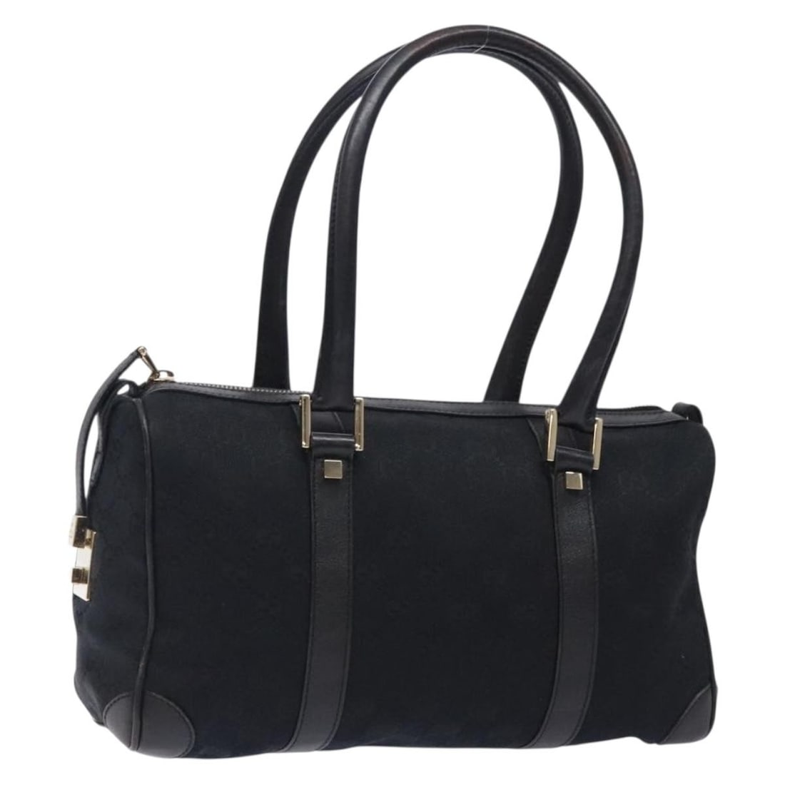 GUCCI GG Canvas Shoulder Bag Black Gold 000 0851 3754 Authentic Italy (1 of 18)