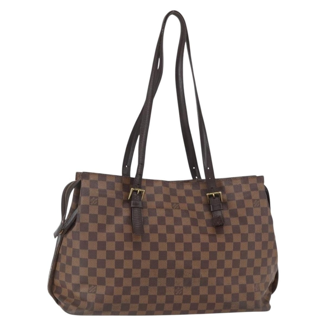 Louis Vuitton Chelsea Tote in Damier Ebene Canvas N51119: Louis Vuitton Chelsea Tote in Damier Ebene Canvas N51119 This is a Louis Vuitton Damier Ebene Chelsea Tote Bag, model N51119, crafted in France. The bag is made from Damier Ebene canvas and features a