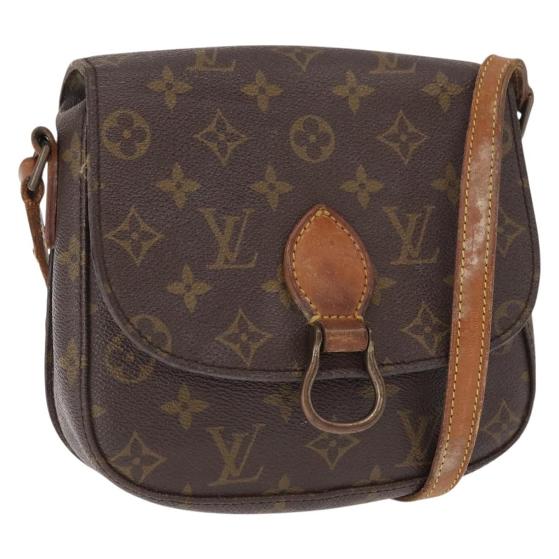 Monogram Canvas Saint Cloud MM Shoulder Bag by Louis Vuitton M51243: Monogram Canvas Saint Cloud MM Shoulder Bag by Louis Vuitton M51243 This is a Louis Vuitton Monogram Saint Cloud MM shoulder bag crafted from monogram canvas. The bag features a flap closure, adjustab
