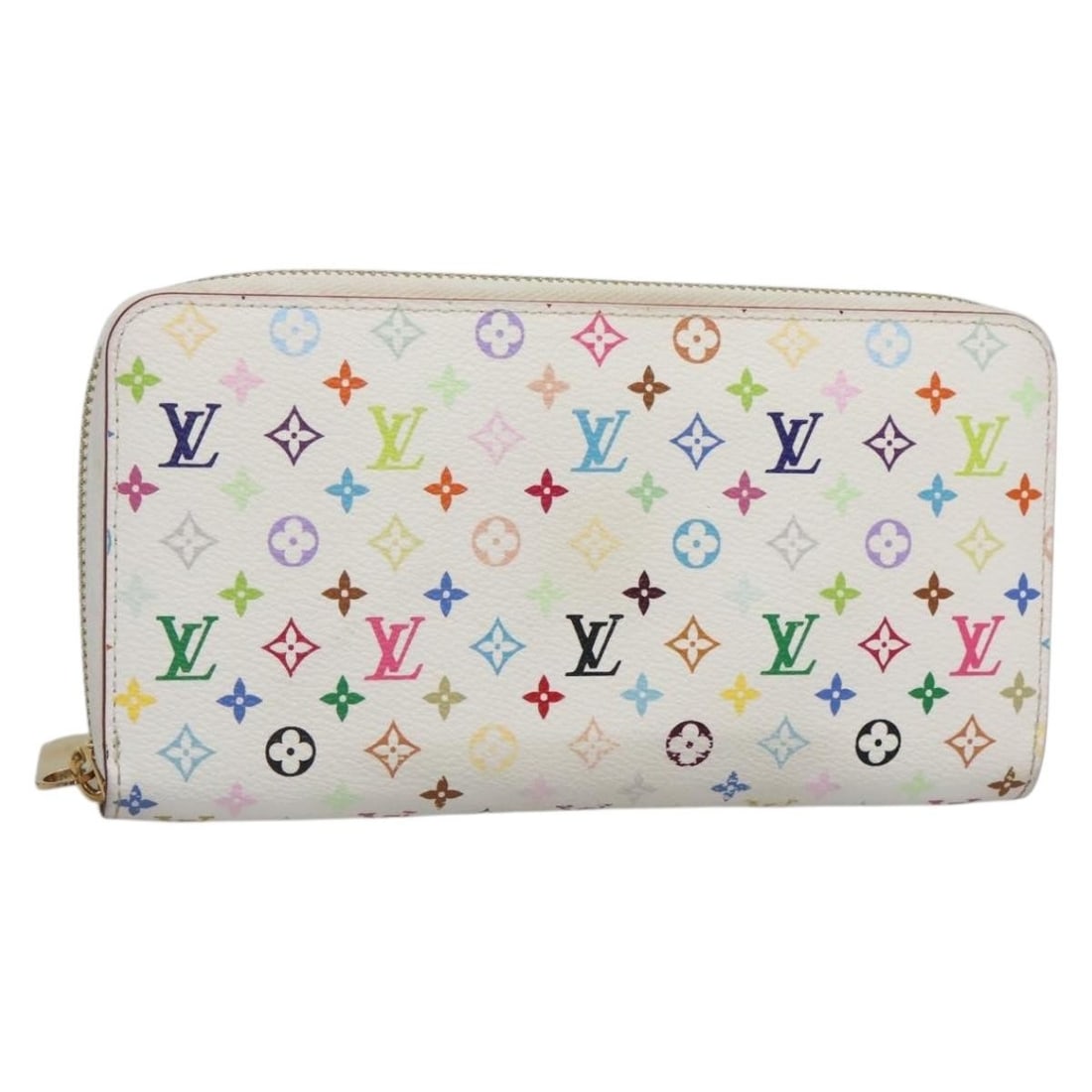 LOUIS VUITTON Monogram Multicolor Zippy Wallet White M60241 Made in Spain (1 of 18)