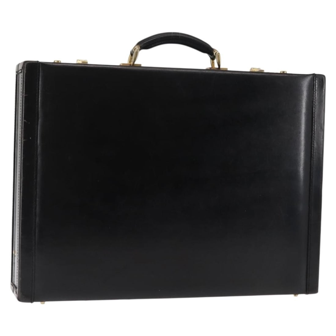 FENDI Black Leather Attache Hand Bag Made in Italy (1 of 18)