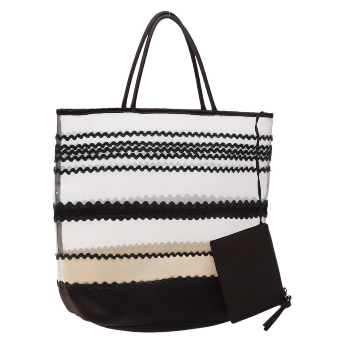 Miu Miu White Brown Nylon Tote Bag with Pouch Auth ar13678: Miu Miu White Brown Nylon Tote Bag with Pouch Auth ar13678 Elevate your accessory game with this stylish Miu Miu Tote Bag, perfect for everyday use. Crafted from durable nylon, this tote features a ch