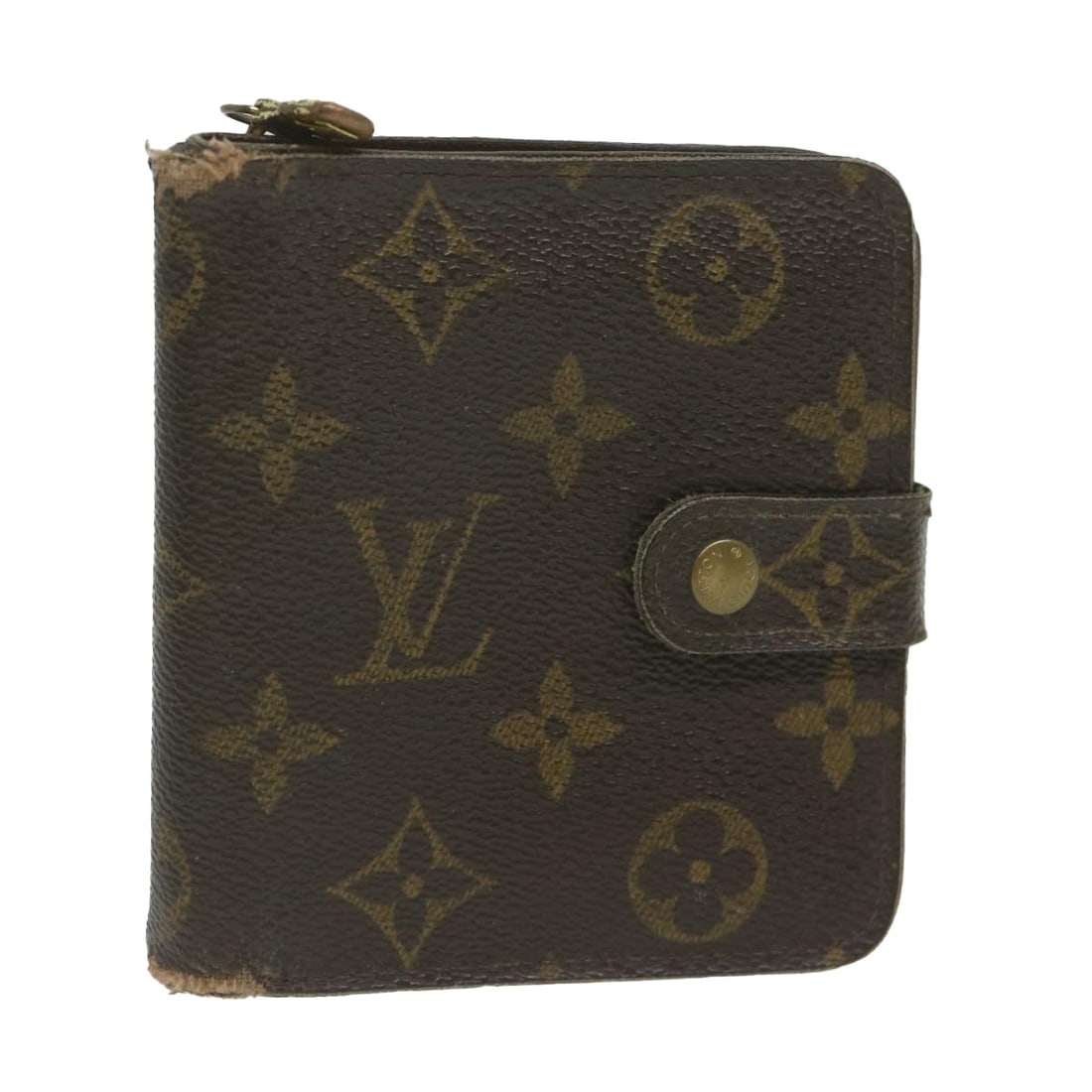 LOUIS VUITTON Monogram Compact Zip Wallet M61667 Made in Spain (1 of 18)