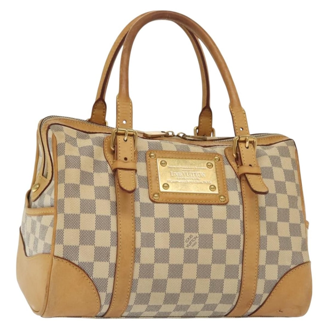 LOUIS VUITTON Damier Azur Berkeley Hand Bag N52001 Made in France (1 of 18)