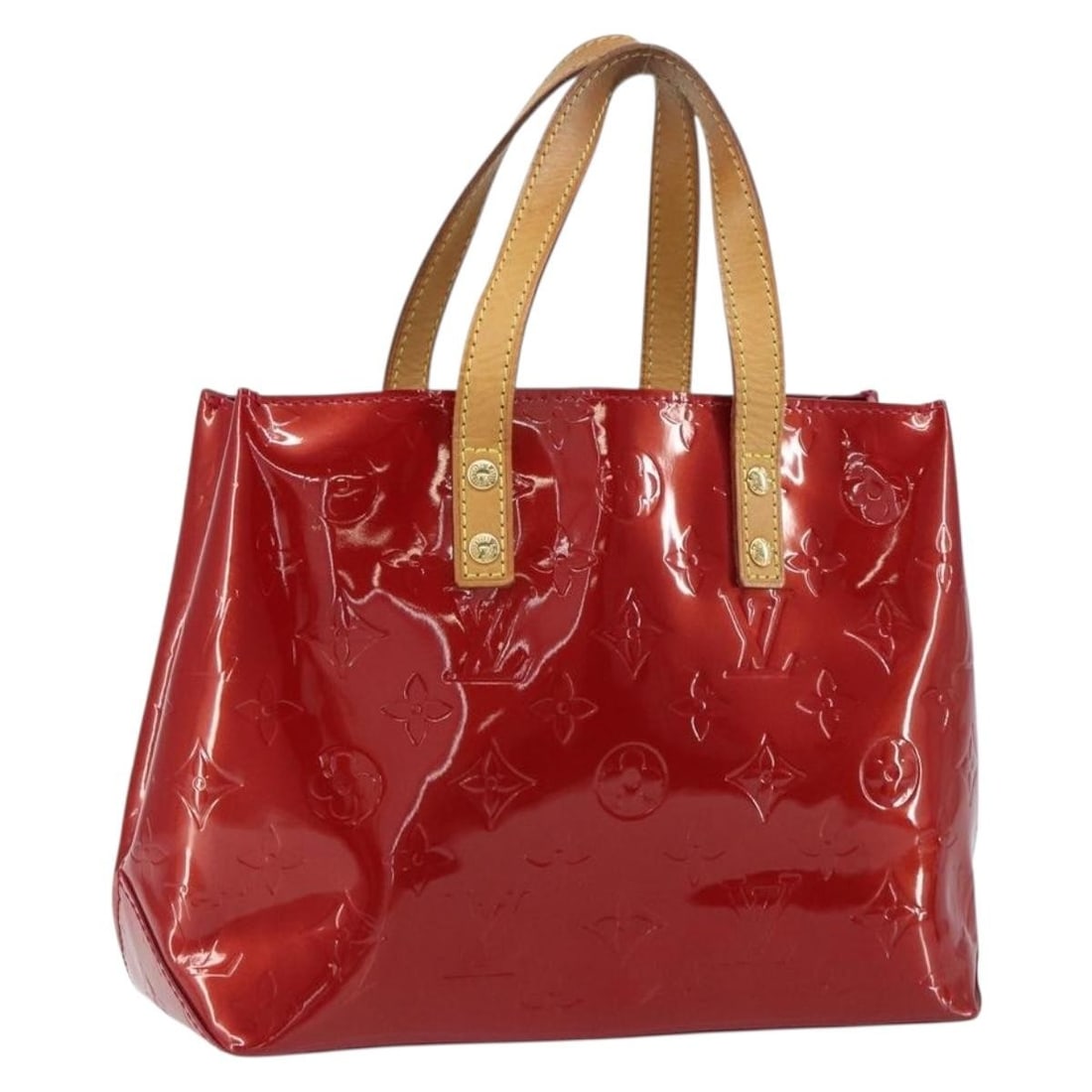 LOUIS VUITTON Monogram Vernis Reade PM Hand Bag Pomme D'amour M91990 Auth: LOUIS VUITTON Monogram Vernis Reade PM Hand Bag Pomme D'amour M91990 Auth Introducing the LOUIS VUITTON Monogram Vernis Reade PM Bag in the stunning Pomme D'amour color. This stylish hand bag is craft