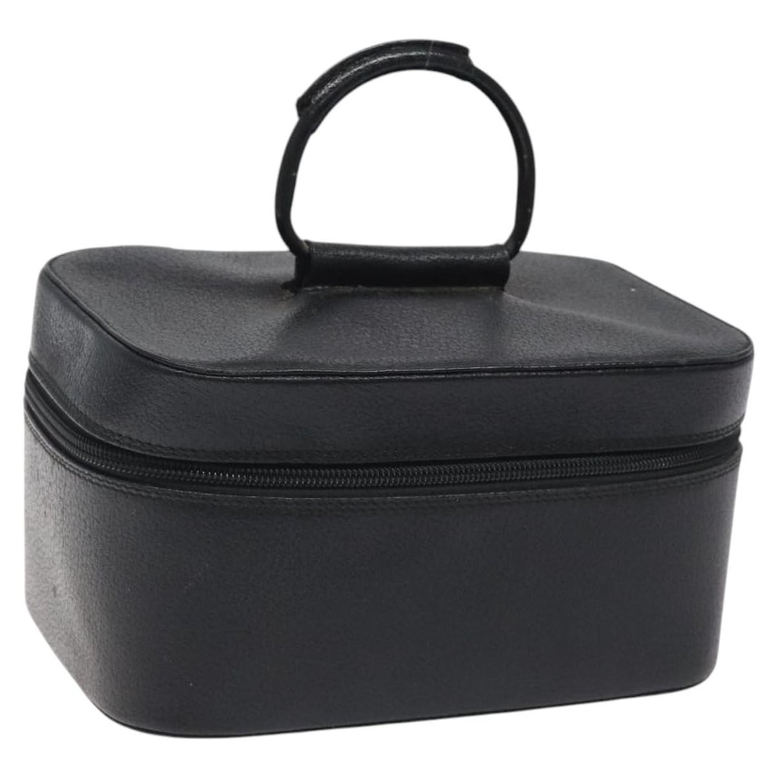 GUCCI Black Silver Leather Vanity Pouch Auth 121646 Italy (1 of 18)