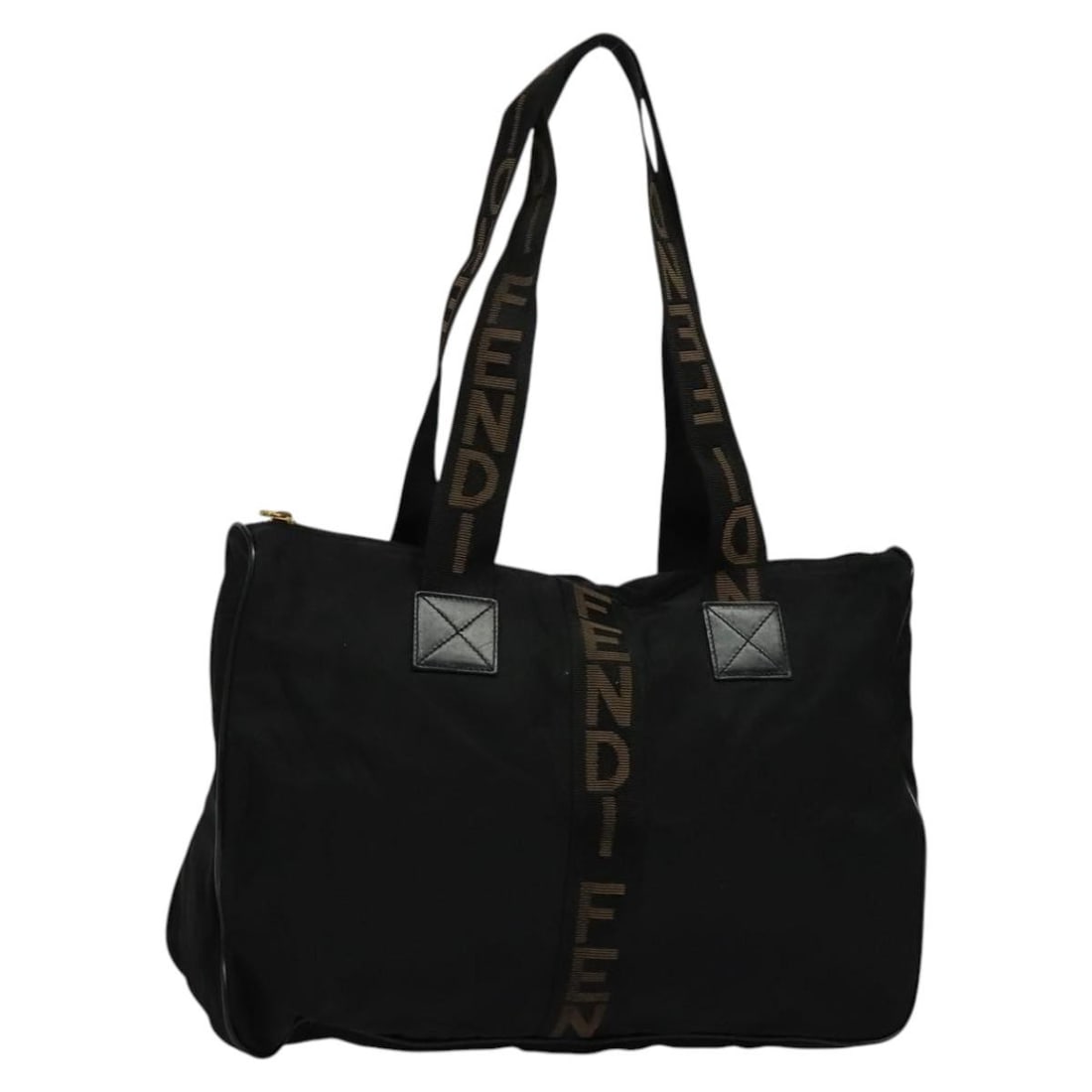 Fendi Black Gold Nylon Shoulder Bag Made in Italy (1 of 18)