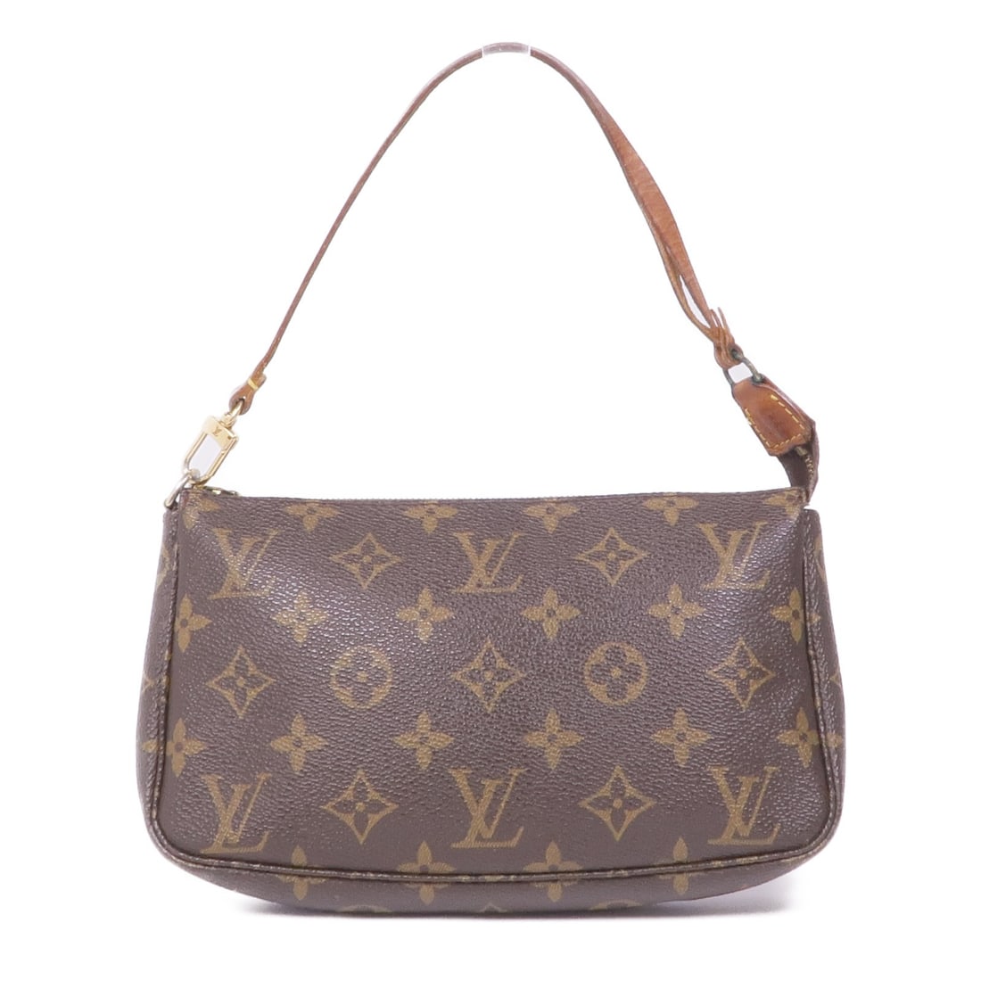 LOUIS VUITTON Pochette Accessoires Handbag M51980 Monogram Brown: LOUIS VUITTON Pochette Accessoires Handbag M51980 Monogram Brown This Louis Vuitton Pochette Accessoires pouch handbag is a stylish accessory made from durable PVC coated canvas in a rich brown color.