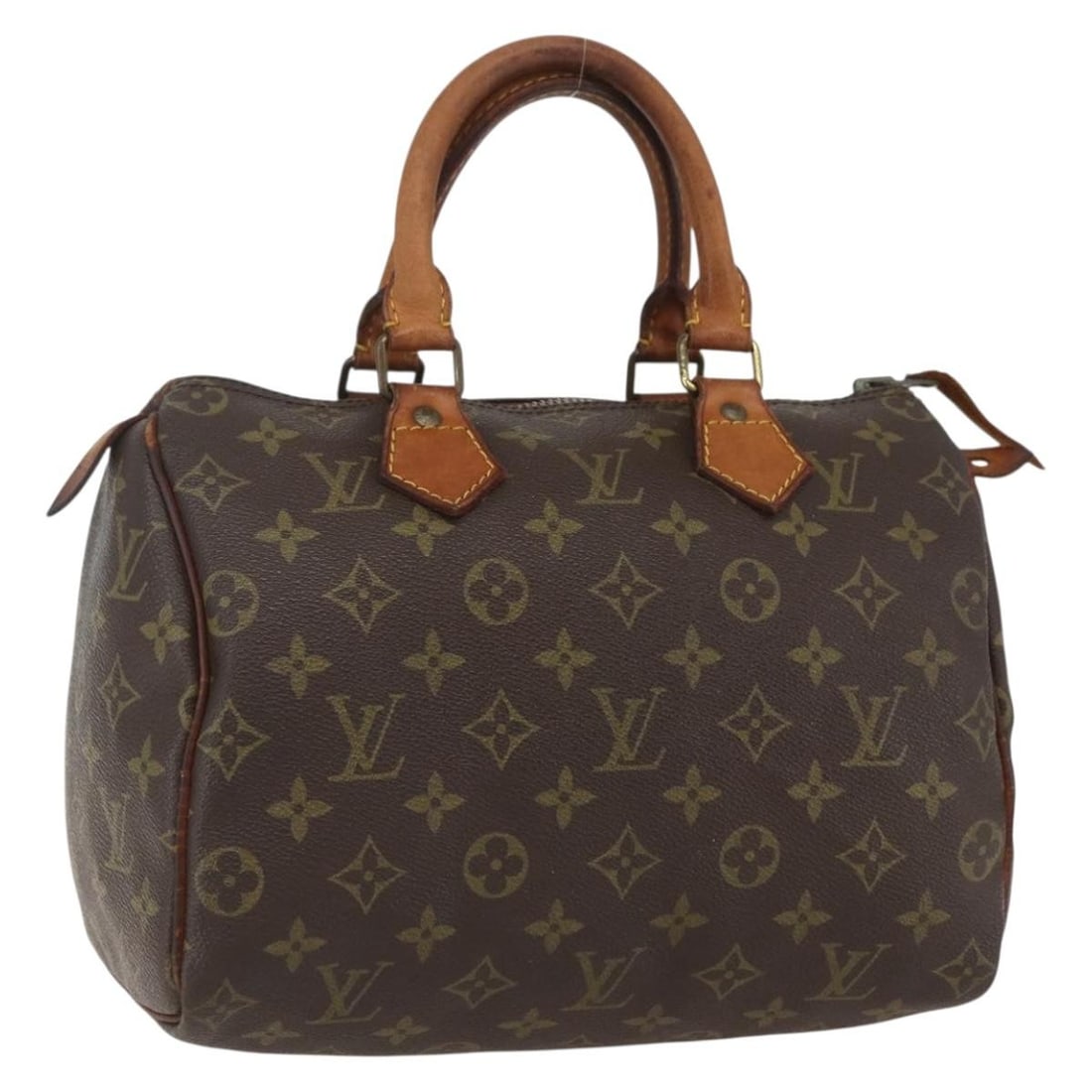 Louis Vuitton Speedy 25 Monogram Canvas Handbag M41528 France: Louis Vuitton Speedy 25 Monogram Canvas Handbag M41528 France This is a Louis Vuitton Monogram Speedy 25 handbag crafted from monogram canvas. The bag is an older model featuring an ECLAIR zipper. It