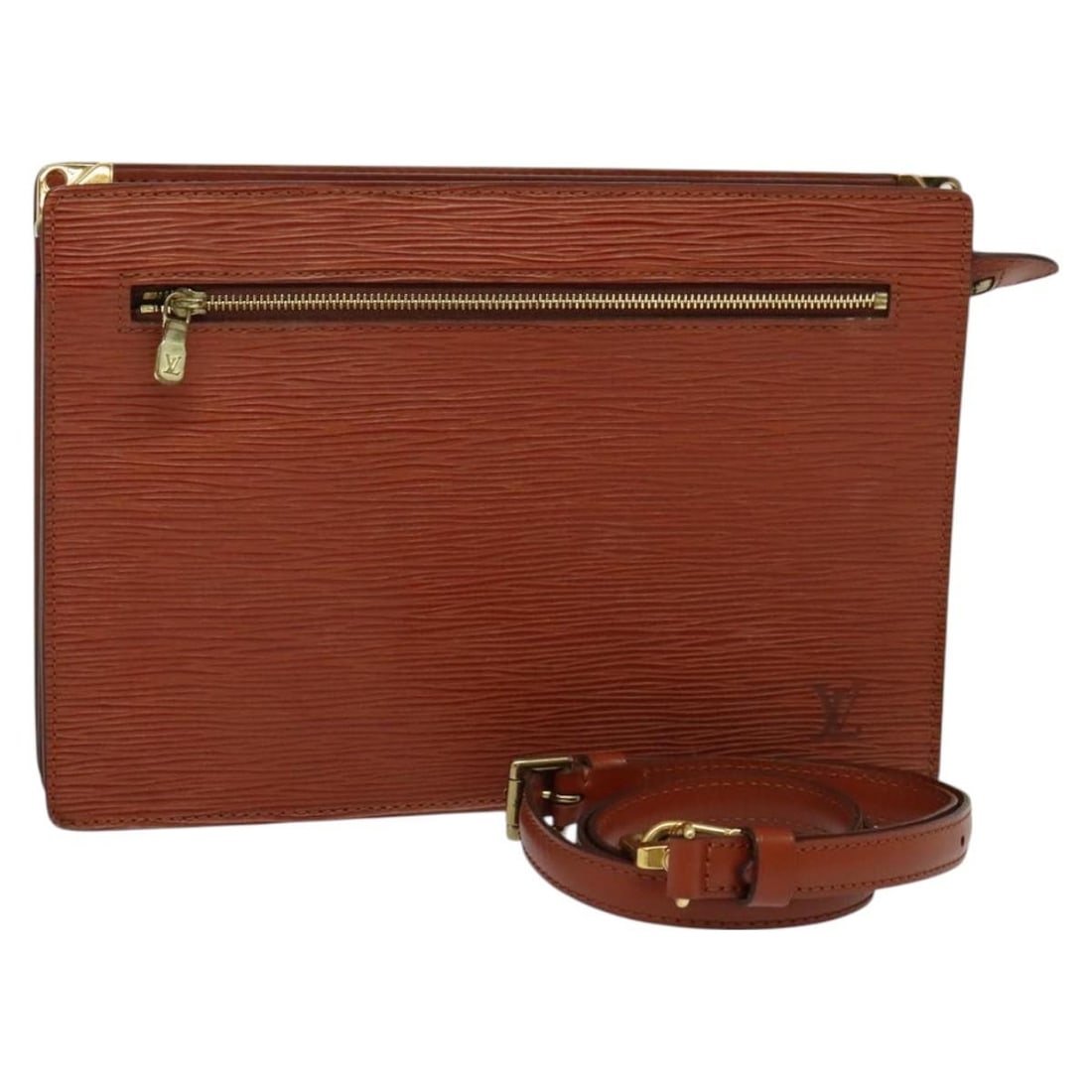 Louis Vuitton Epi Angian Clutch Bag Brown M52113 France (1 of 18)