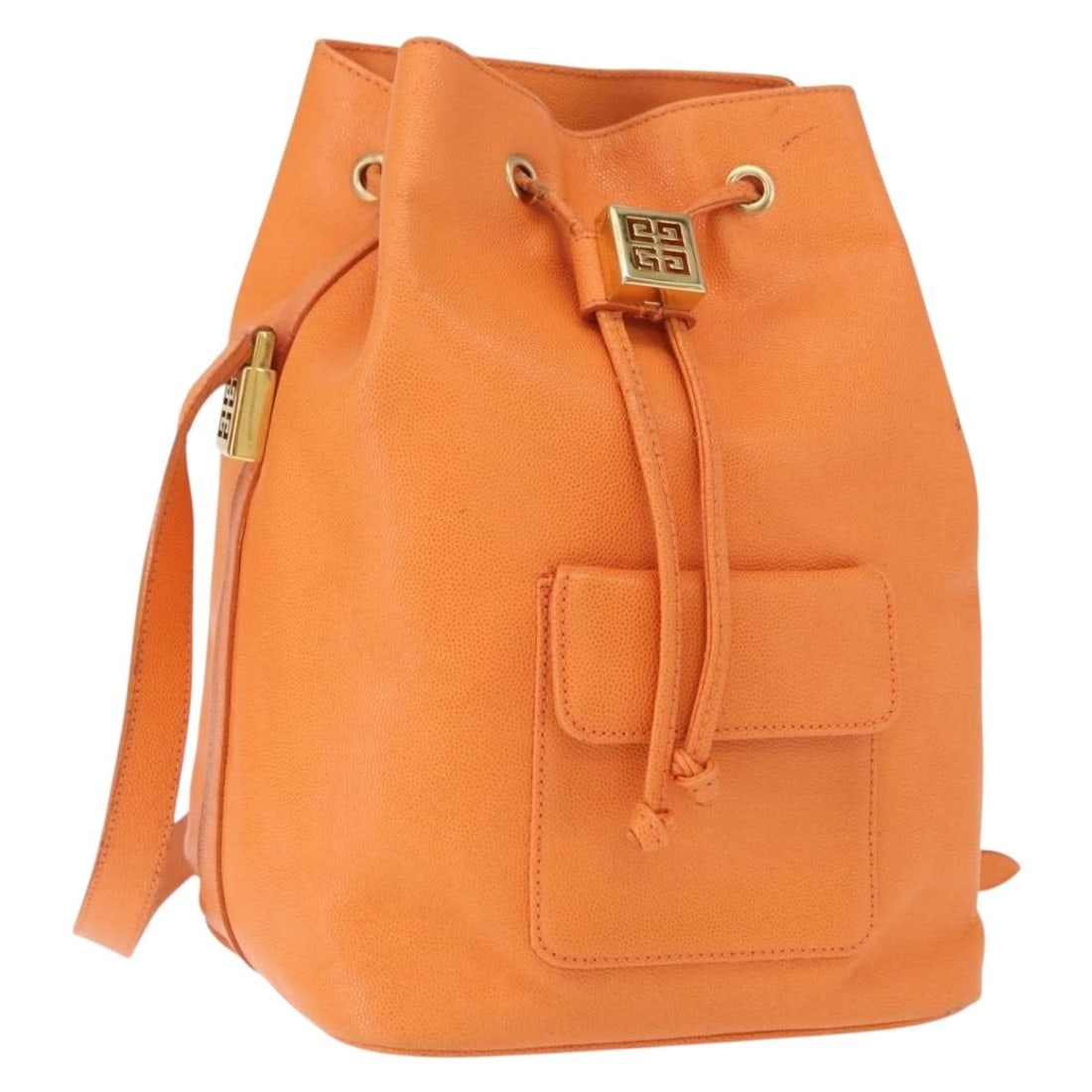 GIVENCHY Leather Shoulder Bag Orange Gold Italy BA8877 (1 of 18)