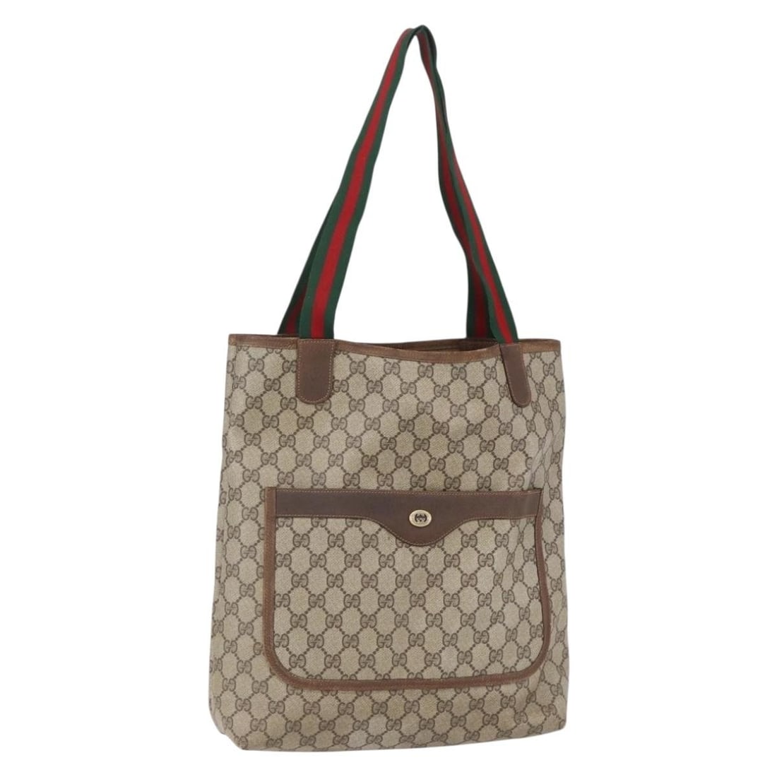 GUCCI GG Supreme Sherry Tote Bag Beige Gold PVC Authentic (1 of 18)