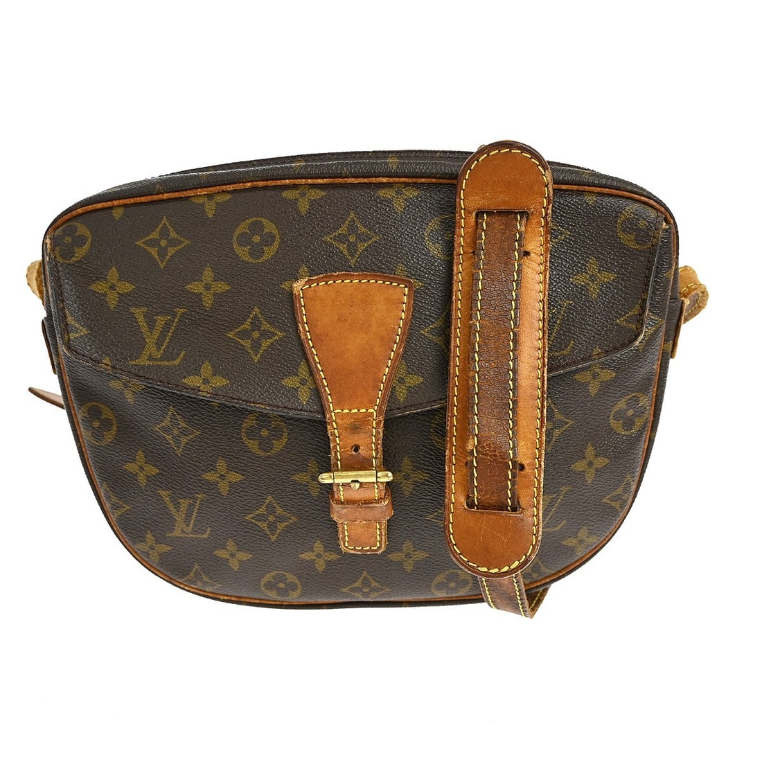 Louis Vuitton Jeune Fille GM Monogram Canvas Crossbody Bag M51225: Louis Vuitton Jeune Fille GM Monogram Canvas Crossbody Bag M51225 This is a Louis Vuitton Jeune Fille GM crossbody bag featuring the signature monogram canvas leather exterior and a beige adjustable c