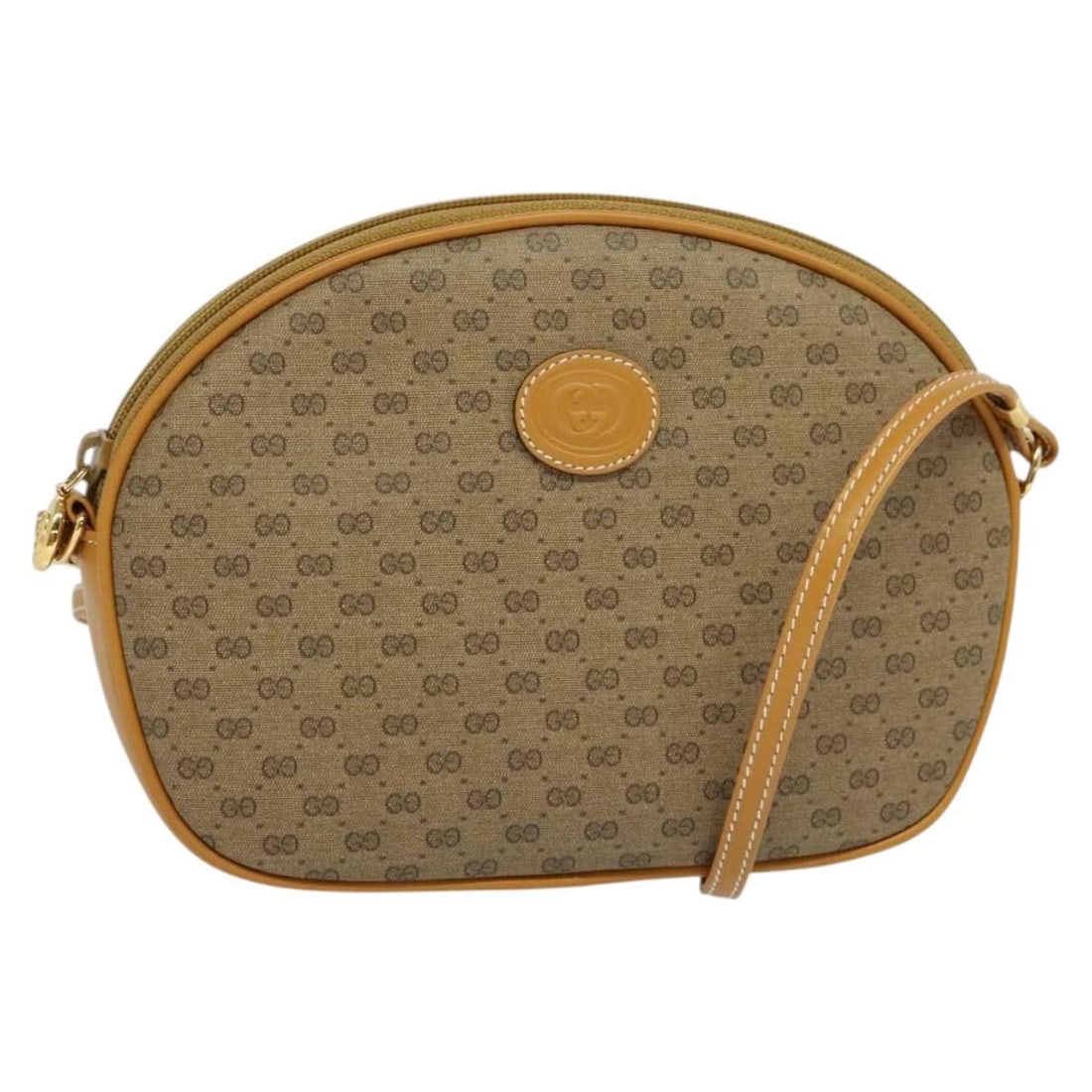GUCCI Micro GG Supreme Shoulder Bag PVC Brown Gold Auth 007 084 0094 (1 of 18)