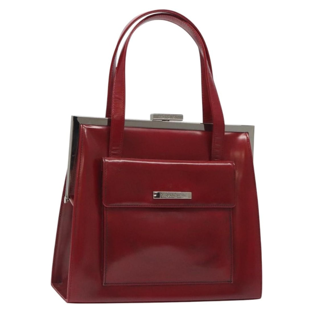 SAINT LAURENT Red Leather Hand Bag 118614 Elegant Design (1 of 18)