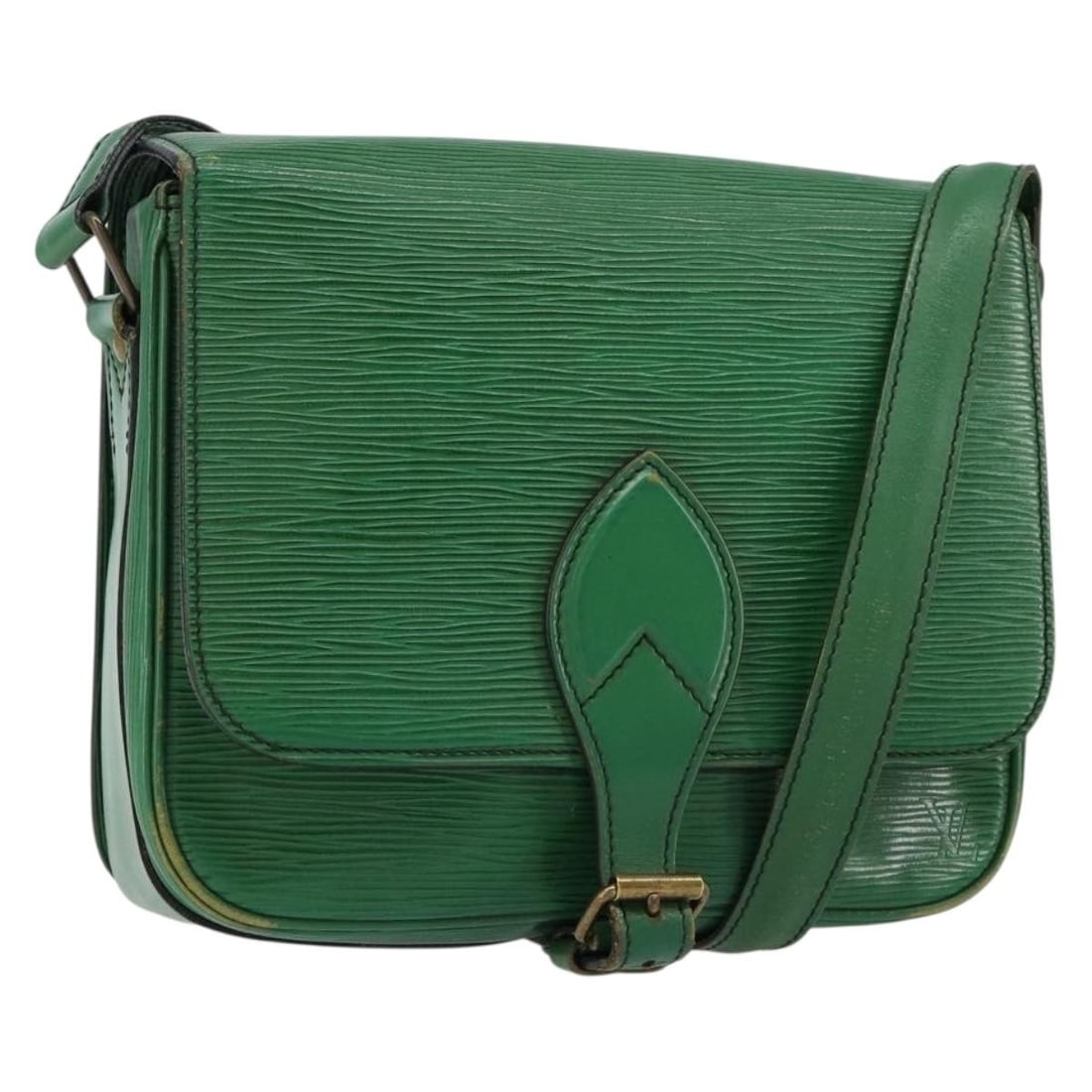LOUIS VUITTON Epi Cartouchiere MM Green Shoulder Bag M52244 Auth (1 of 18)