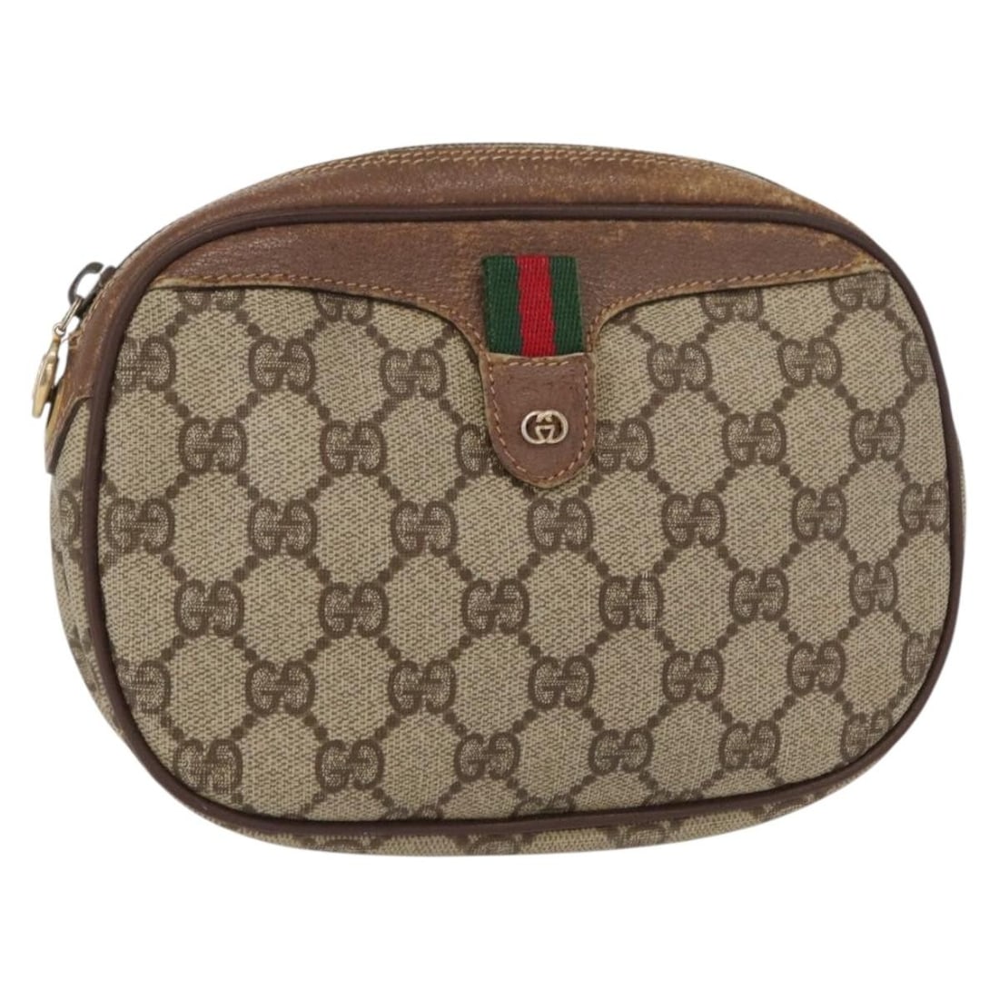 GUCCI GG Supreme Sherry Line Beige PVC Shoulder Bag 007 58 6112 4023 Auth (1 of 18)