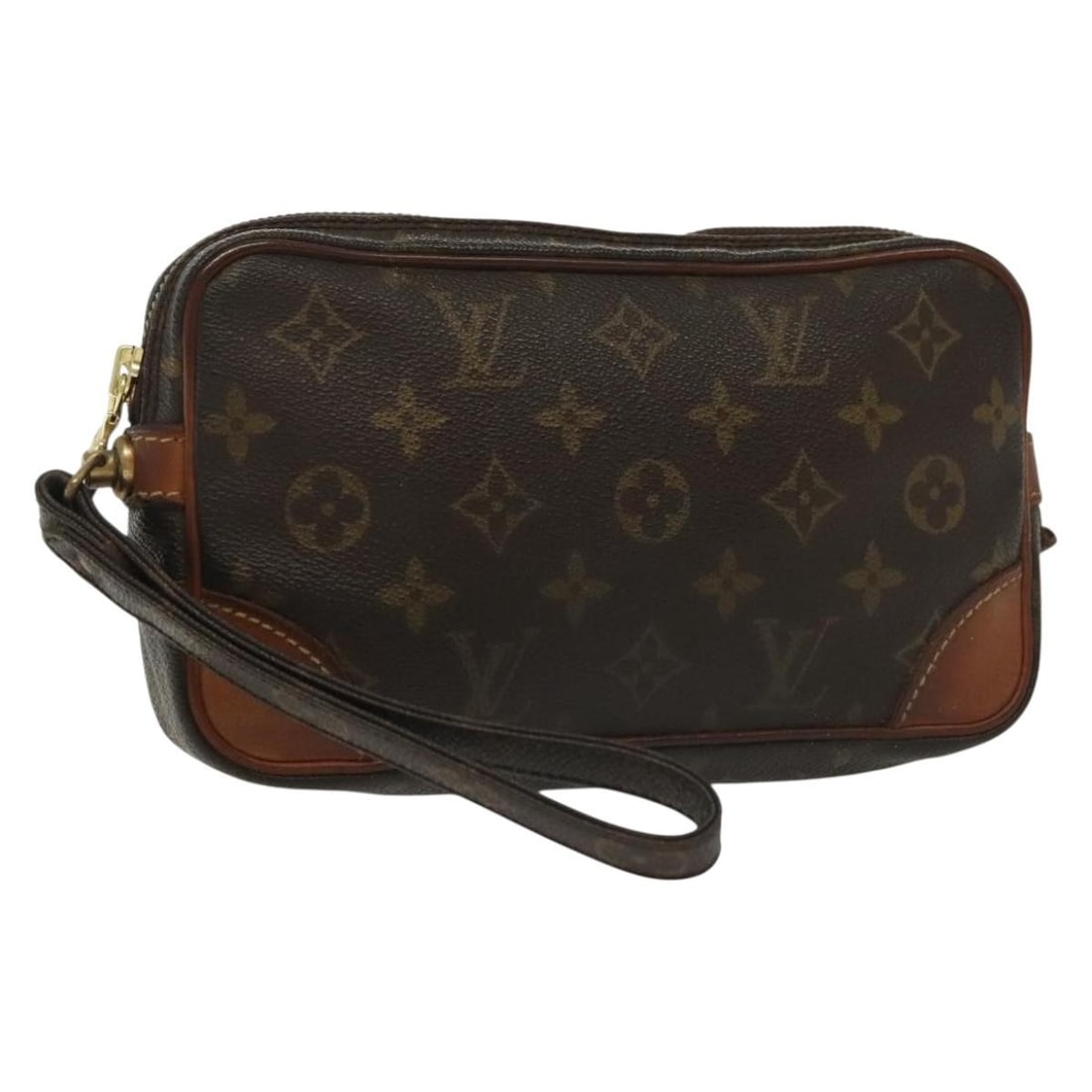 Louis Vuitton Monogram Marly Dragonne PM Clutch Bag M51827 Auth: Louis Vuitton Monogram Marly Dragonne PM Clutch Bag M51827 Auth Introducing the Louis Vuitton Monogram Marly Dragonne PM Clutch Bag, a stylish accessory that embodies luxury and practicality. Crafted