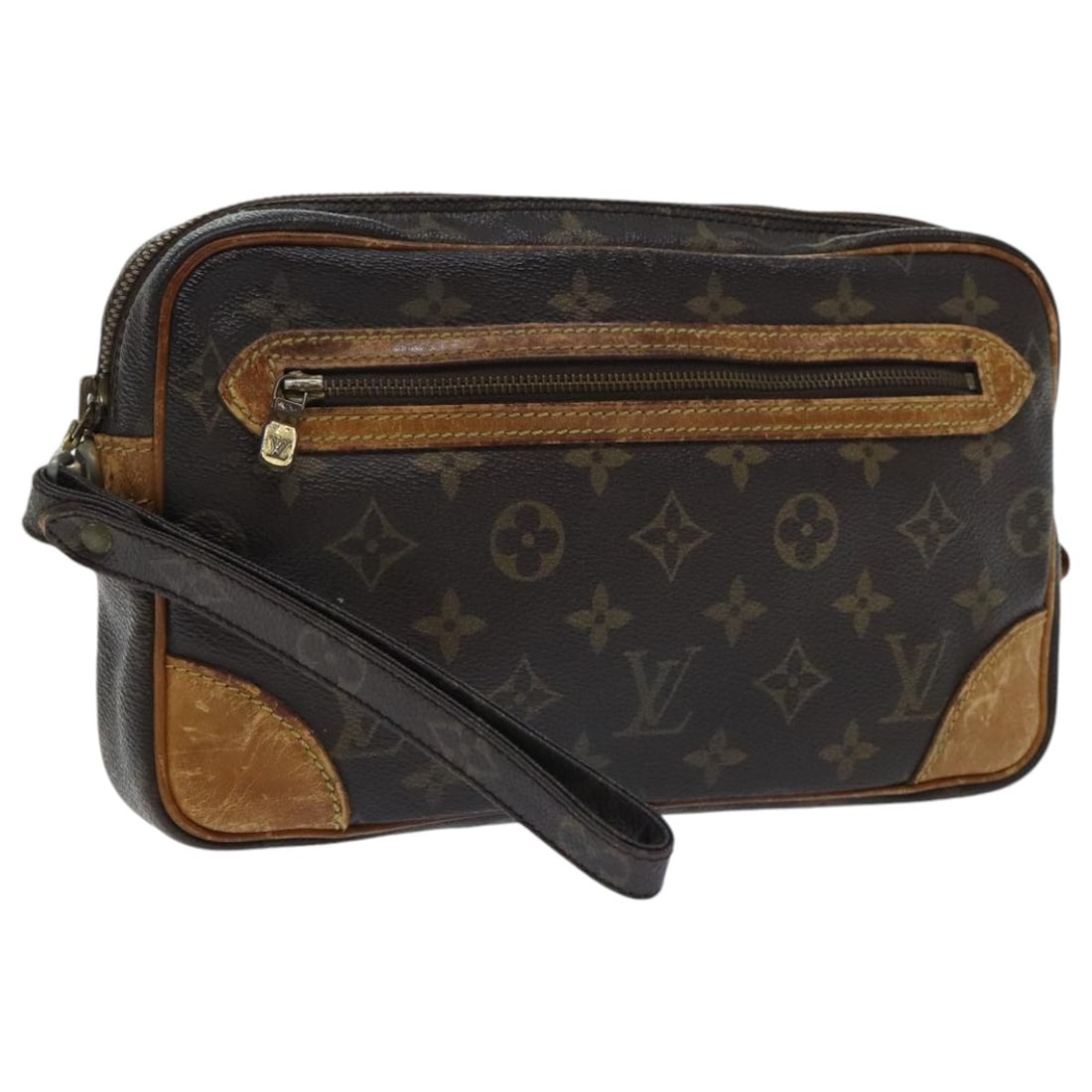 Louis Vuitton Monogram Marly Dragonne GM Clutch Bag M51825 Authentic: Louis Vuitton Monogram Marly Dragonne GM Clutch Bag M51825 Authentic This authentic LOUIS VUITTON Monogram Marly Dragonne GM Clutch Bag is a stylish accessory crafted from durable Monogram Canvas. The