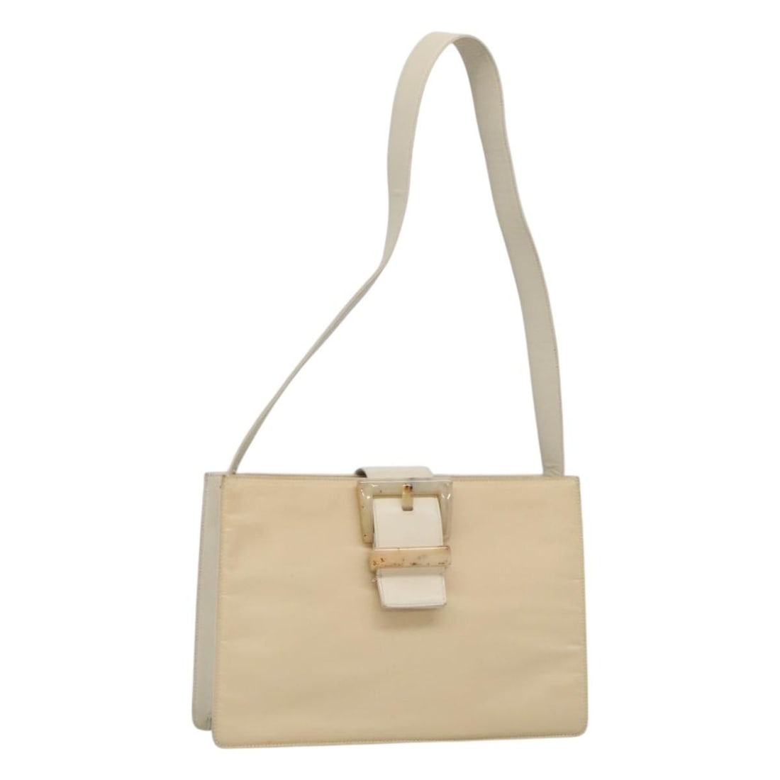 PRADA Nylon Shoulder Bag White Silver Made in Italy (1 of 18)