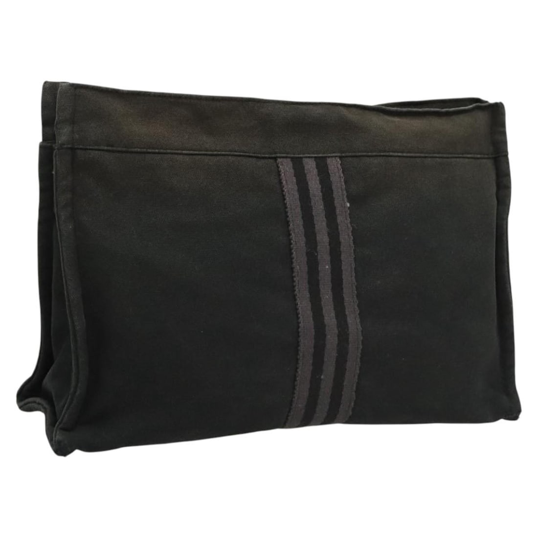 HERMES Fourre Tout Black Canvas Clutch Bag Made in France (1 of 18)