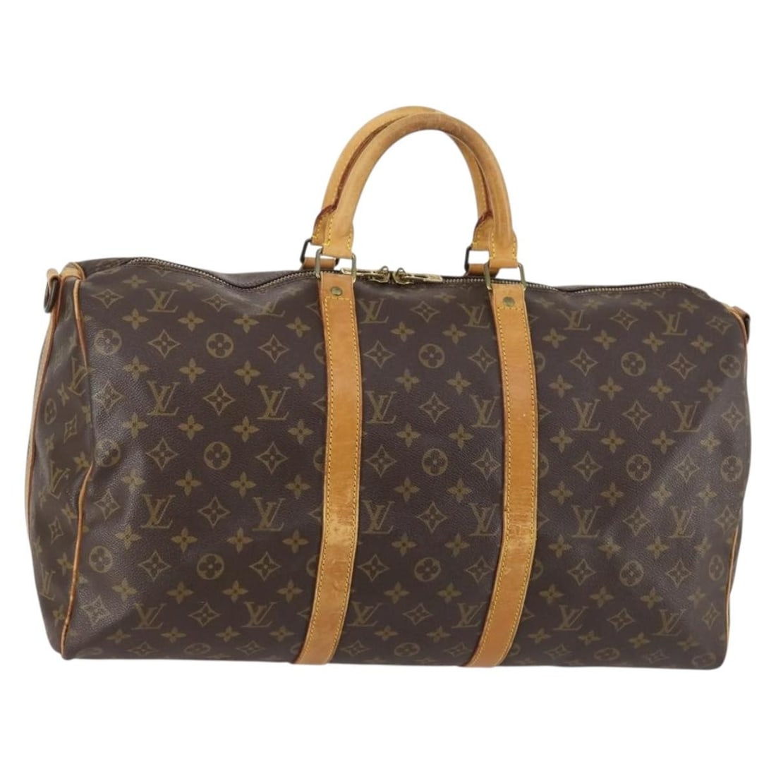 LOUIS VUITTON Monogram Keepall Bandouliere 50 M41416 Authentic Travel Bag (1 of 18)