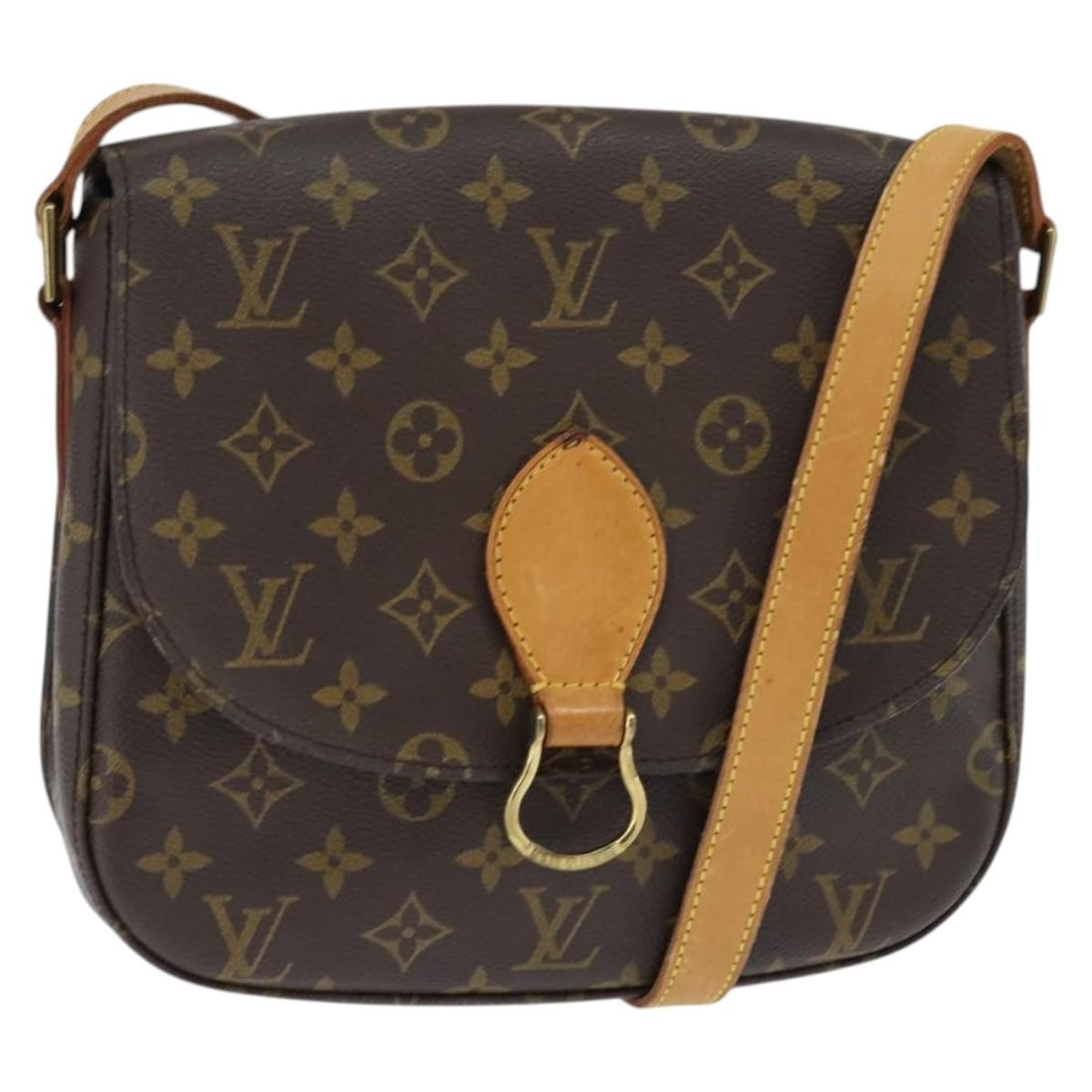 LOUIS VUITTON Monogram Saint Cloud GM Shoulder Bag M51242 Auth France (1 of 18)