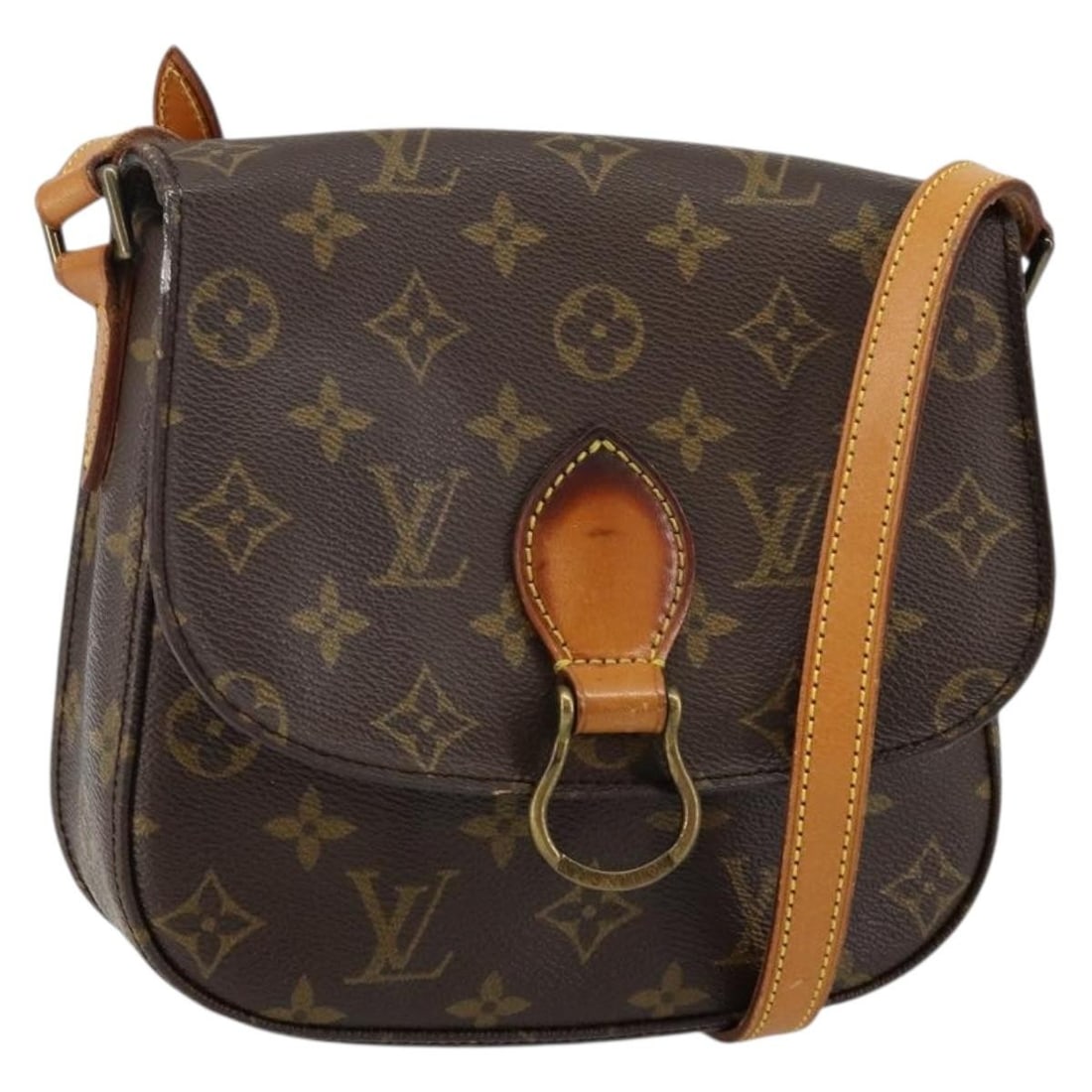 LOUIS VUITTON Monogram Saint Cloud MM Shoulder Bag M51243 Auth (1 of 18)