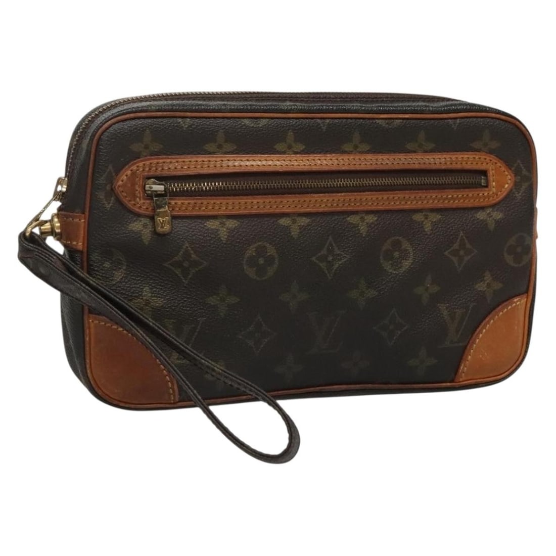 LOUIS VUITTON Monogram Marly Dragonne GM Clutch Bag M51825 France: LOUIS VUITTON Monogram Marly Dragonne GM Clutch Bag M51825 France Elevate your style with this authentic LOUIS VUITTON Monogram Marly Dragonne GM Clutch Bag, a perfect blend of luxury and functionalit
