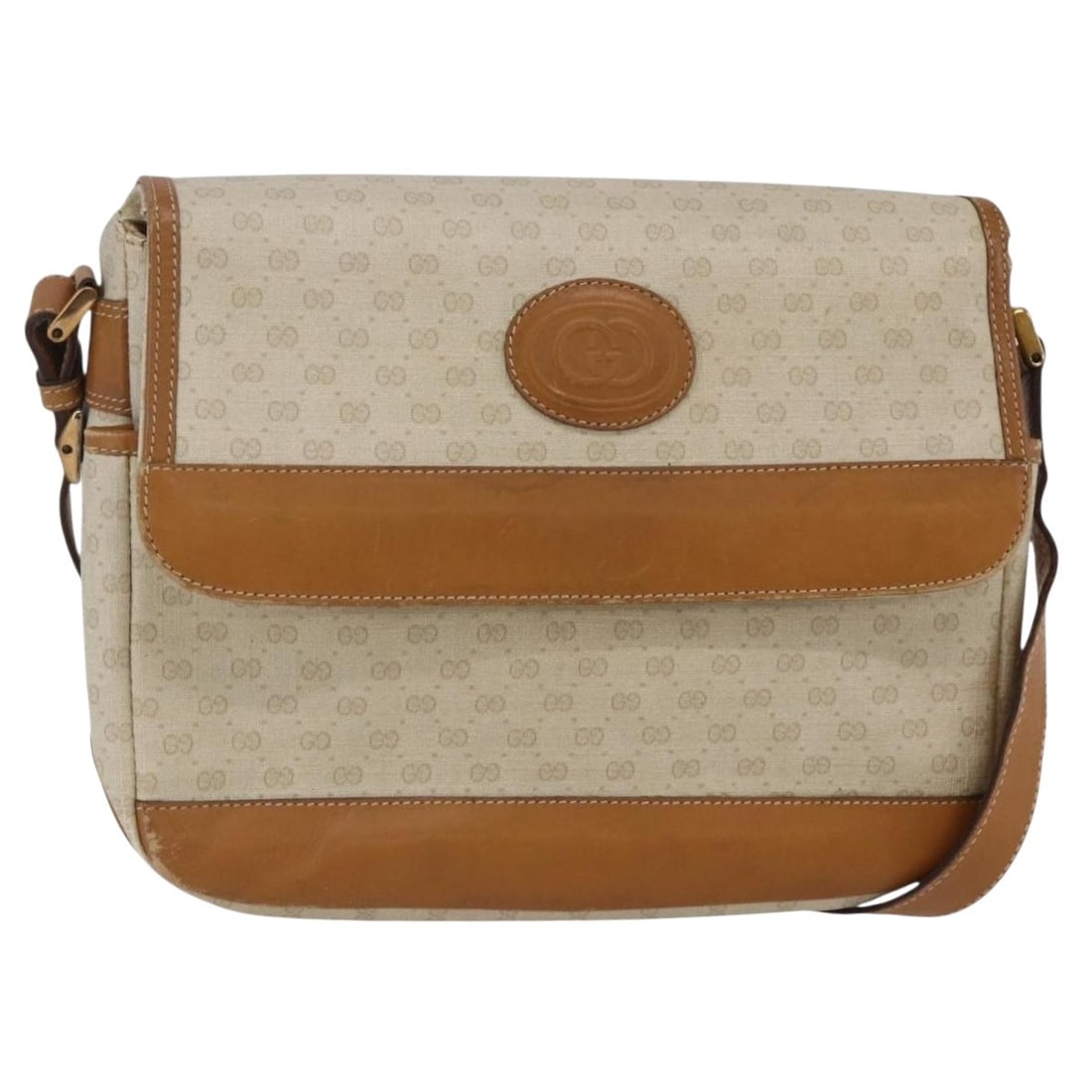 GUCCI Micro GG Supreme Shoulder Bag White Gold PVC Made in Italy (1 of 18)