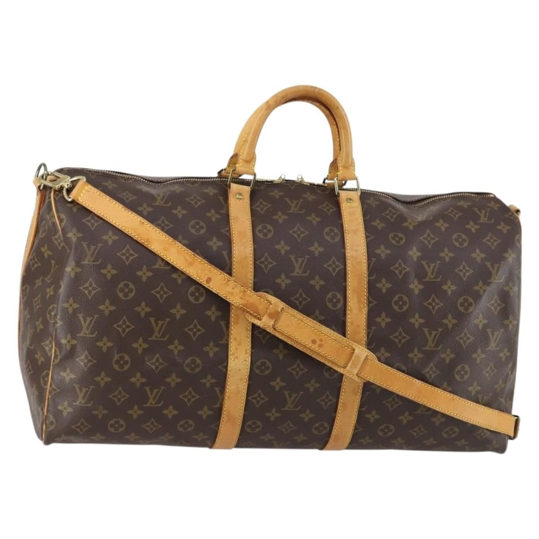 LOUIS VUITTON Monogram Keepall Bandouliere 55 Boston Bag M41414 Authentic: LOUIS VUITTON Monogram Keepall Bandouliere 55 Boston Bag M41414 Authentic This LOUIS VUITTON Monogram Keepall Bandouliere 55 Boston Bag (M41414) is crafted from iconic monogram canvas, making it a tim