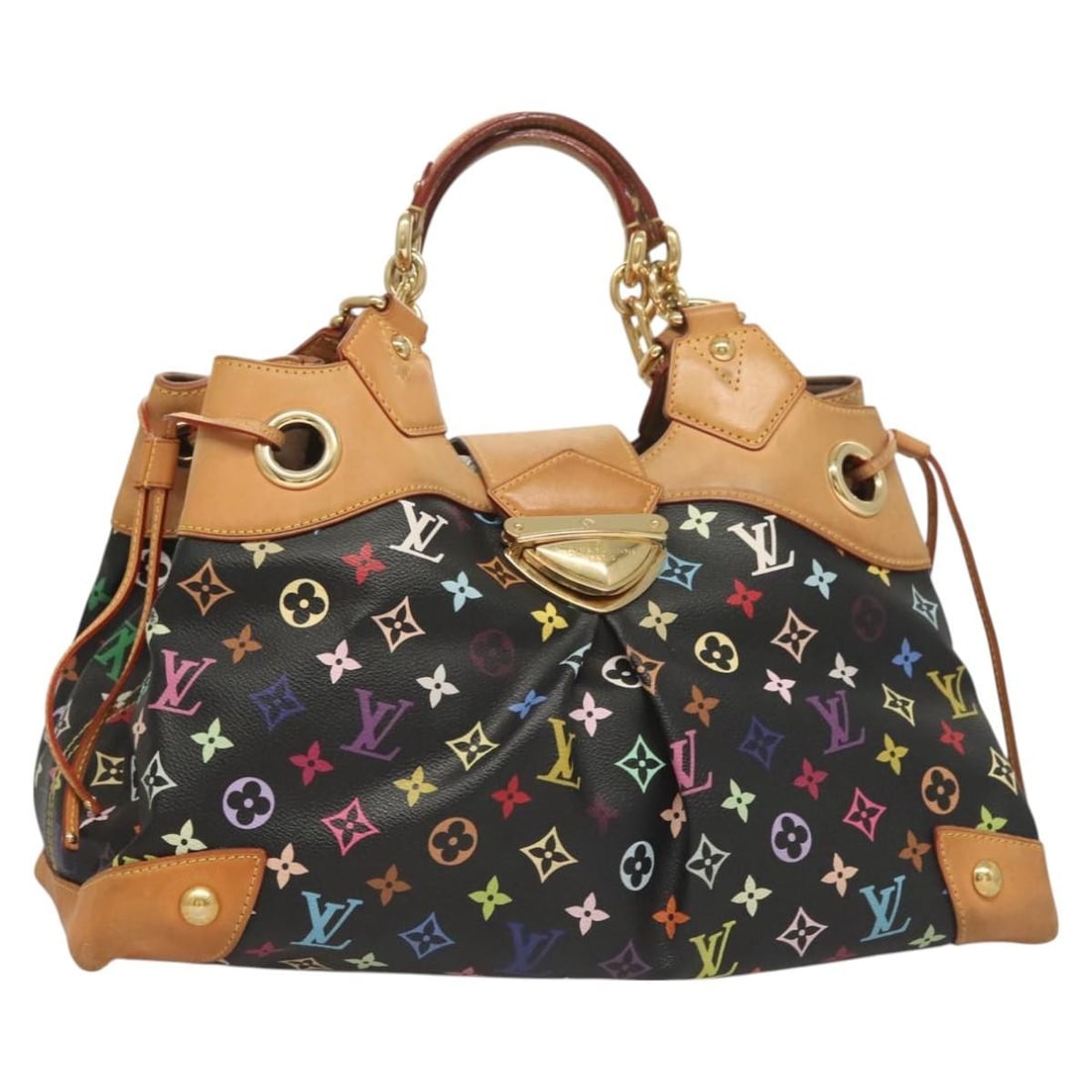 LOUIS VUITTON Monogram Multicolor Ursula Tote Bag Black M40124 Made in France: LOUIS VUITTON Monogram Multicolor Ursula Tote Bag Black M40124 Made in France Introducing the LOUIS VUITTON Monogram Multicolor Ursula Tote Bag, a stunning blend of style and functionality. Crafted fr