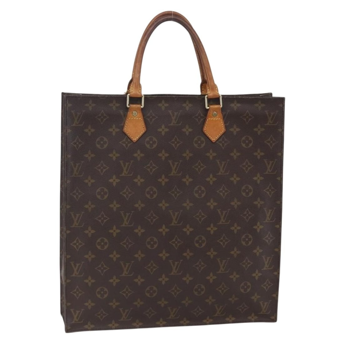 LOUIS VUITTON Monogram Sac Plat Hand Bag M51140 Auth MI0052 (1 of 18)
