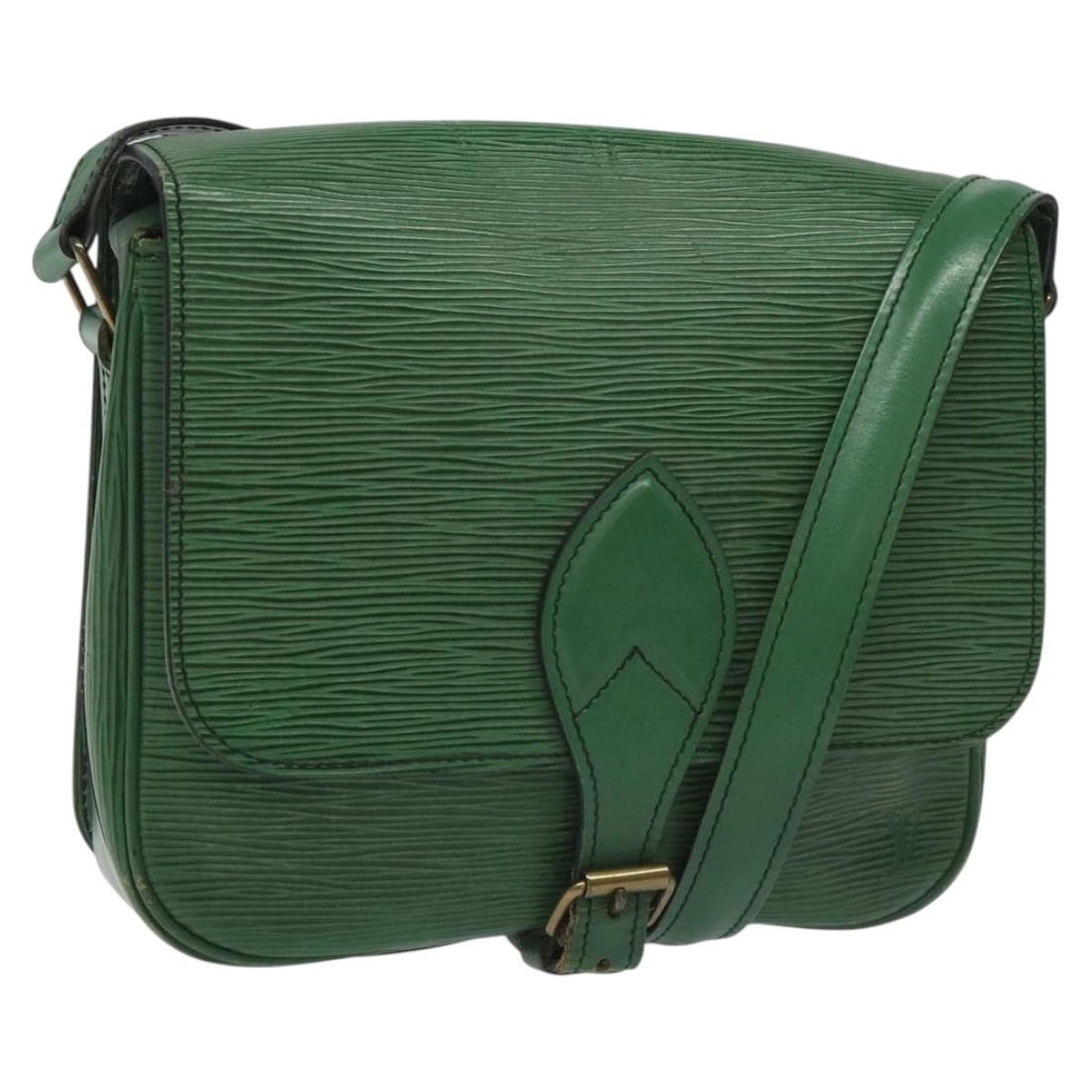 Louis Vuitton Epi Cartouchiere MM Green Shoulder Bag M52244 Auth: Louis Vuitton Epi Cartouchiere MM Green Shoulder Bag M52244 Auth The LOUIS VUITTON Epi Cartouchiere MM Shoulder Bag is a stylish accessory crafted from high-quality Epi Leather in a striking green col